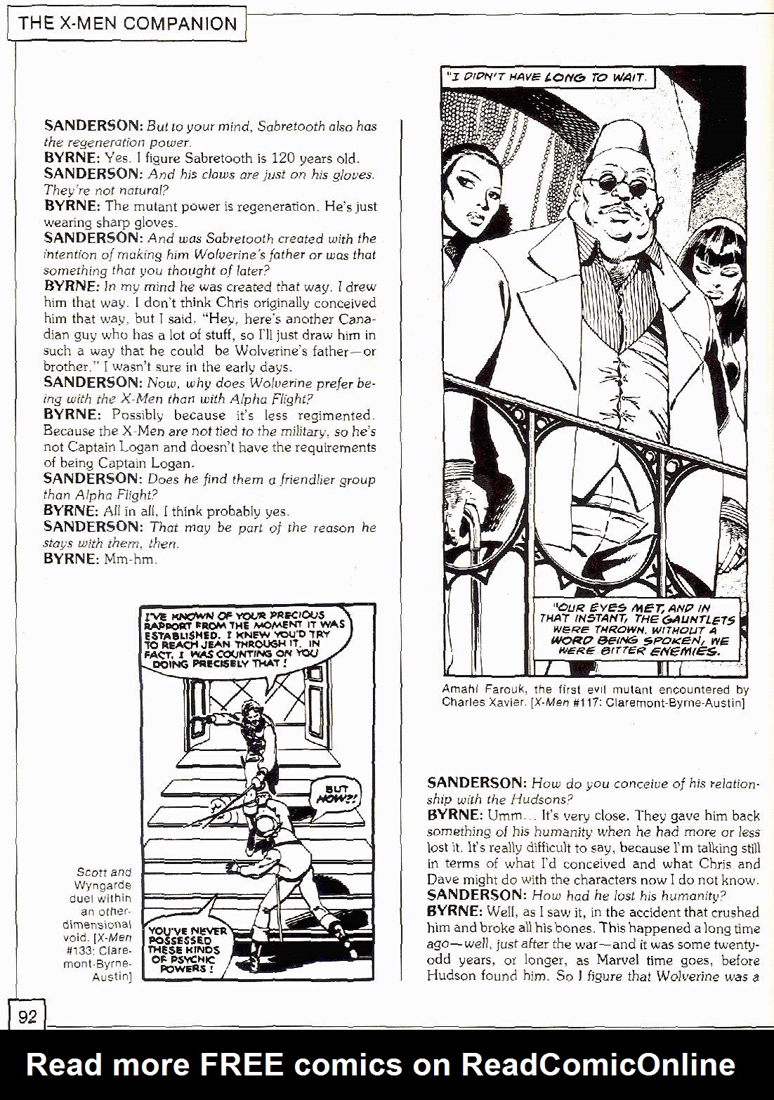 Read online The X-Men Companion comic -  Issue #2 - 92