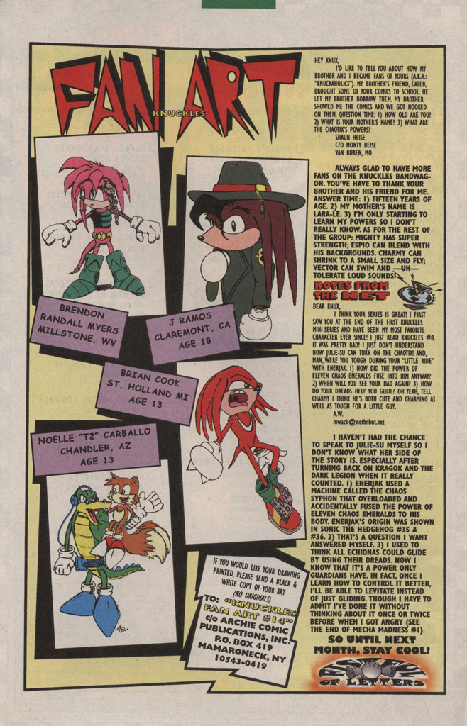 Read online Knuckles the Echidna comic -  Issue #14 - 33