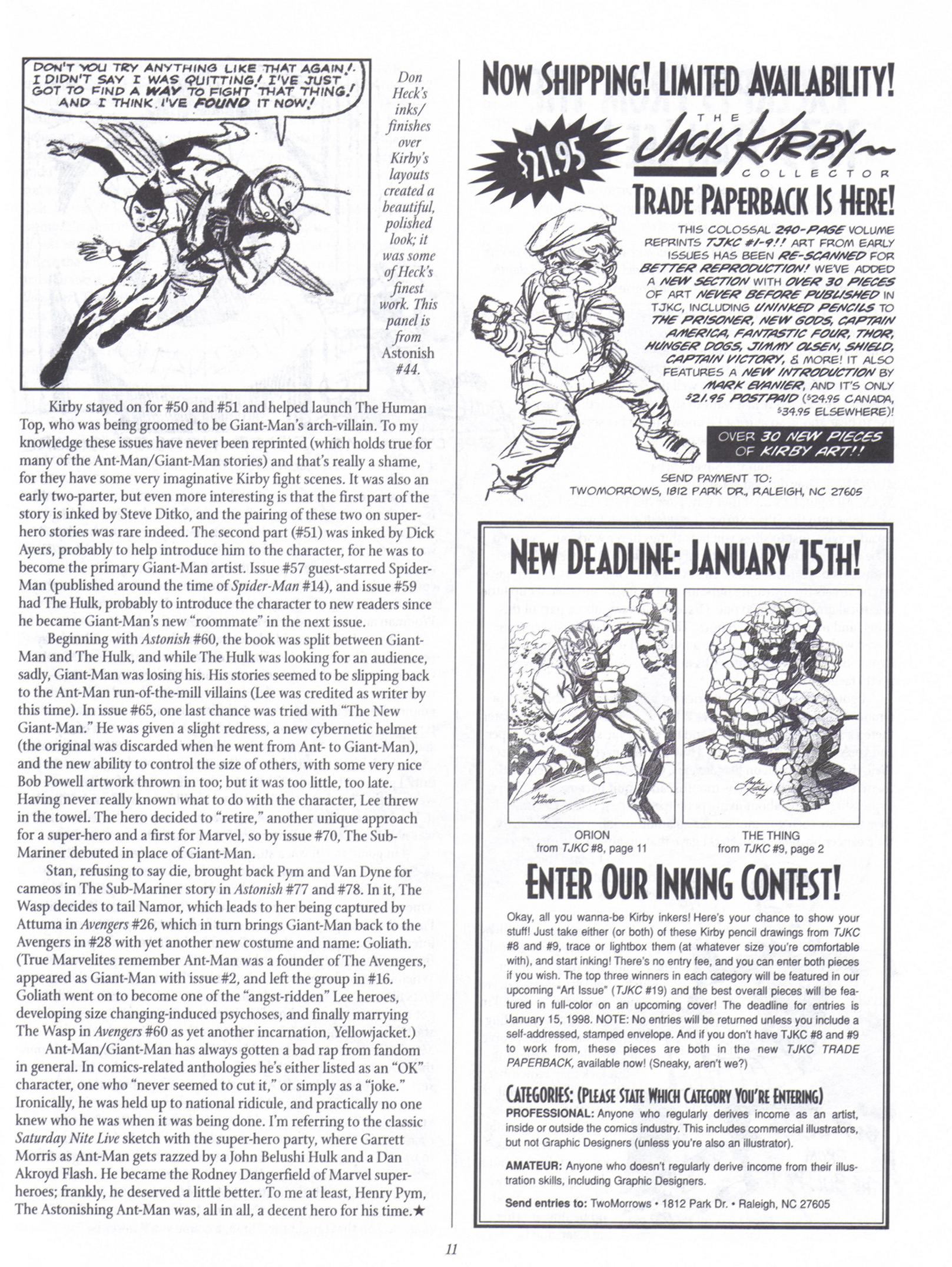 Read online The Jack Kirby Collector comic -  Issue #18 - 11