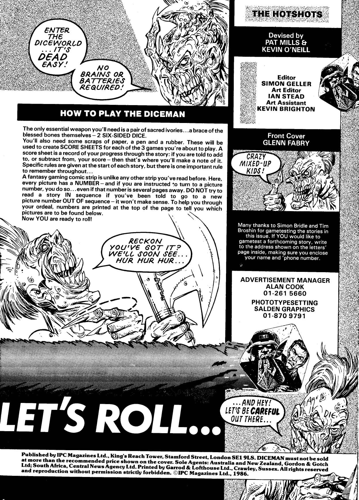 Read online Diceman comic -  Issue #3 - 3