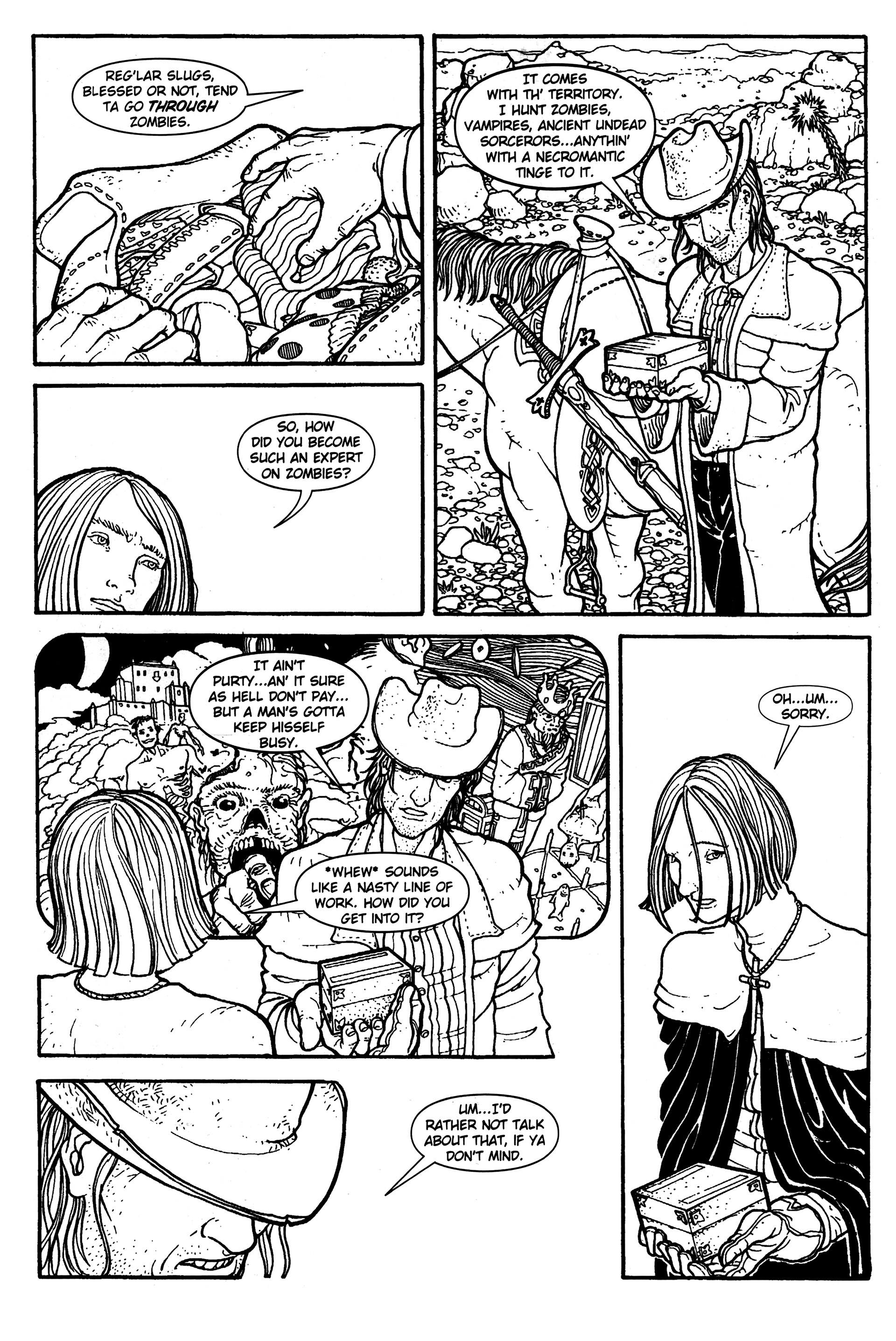 Read online Warrior Nun: Black & White comic -  Issue #13 - 13