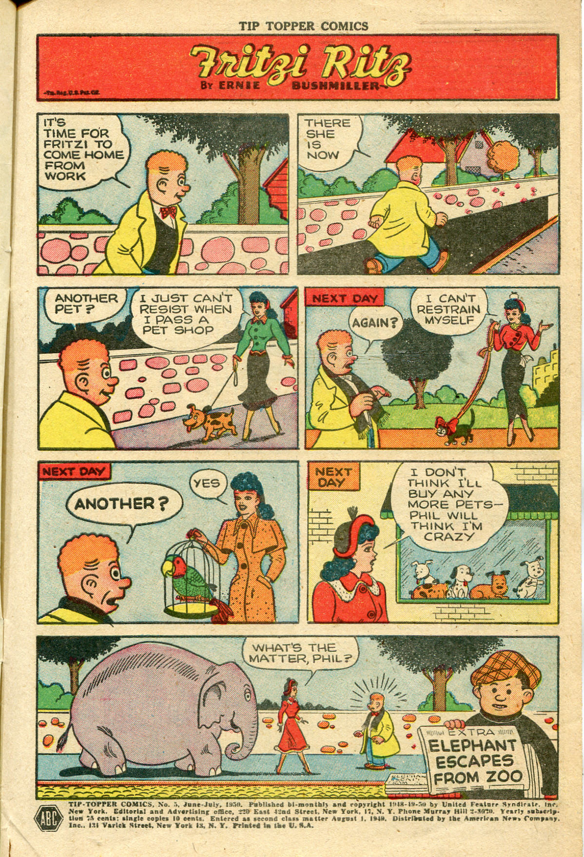 Read online Tip Topper Comics comic -  Issue #5 - 3