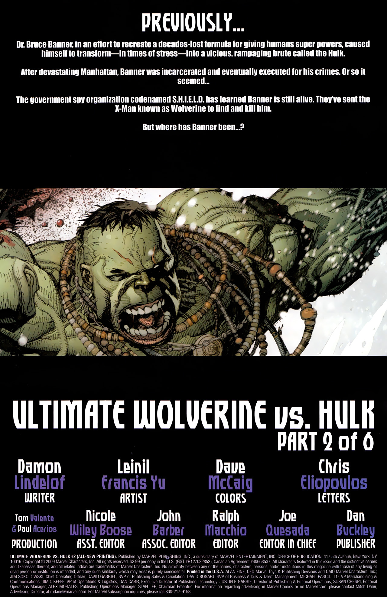 Read online Ultimate Wolverine vs. Hulk comic -  Issue #2 - 2