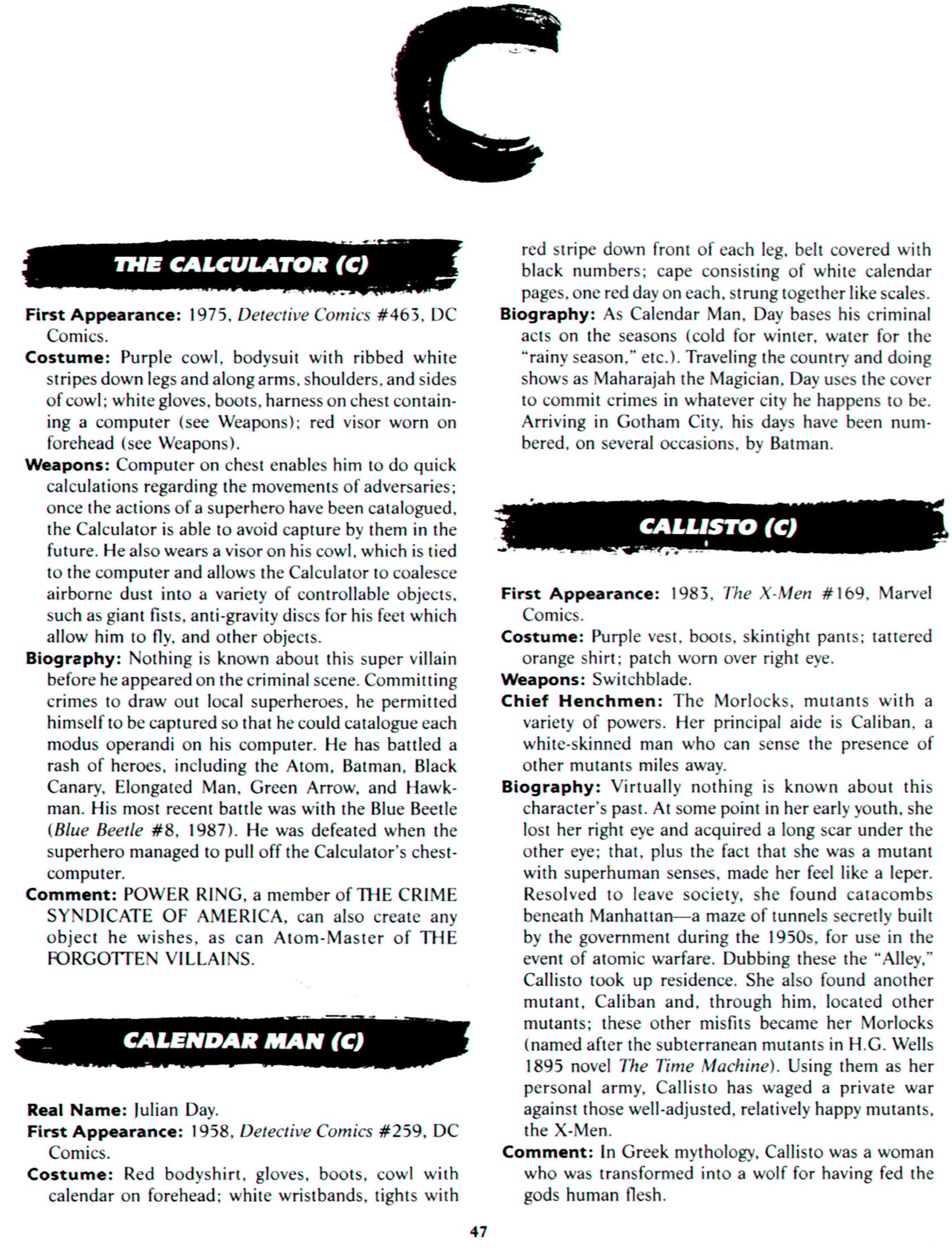 Read online The Encyclopedia of Super Villains comic -  Issue # TPB (Part 1) - 57