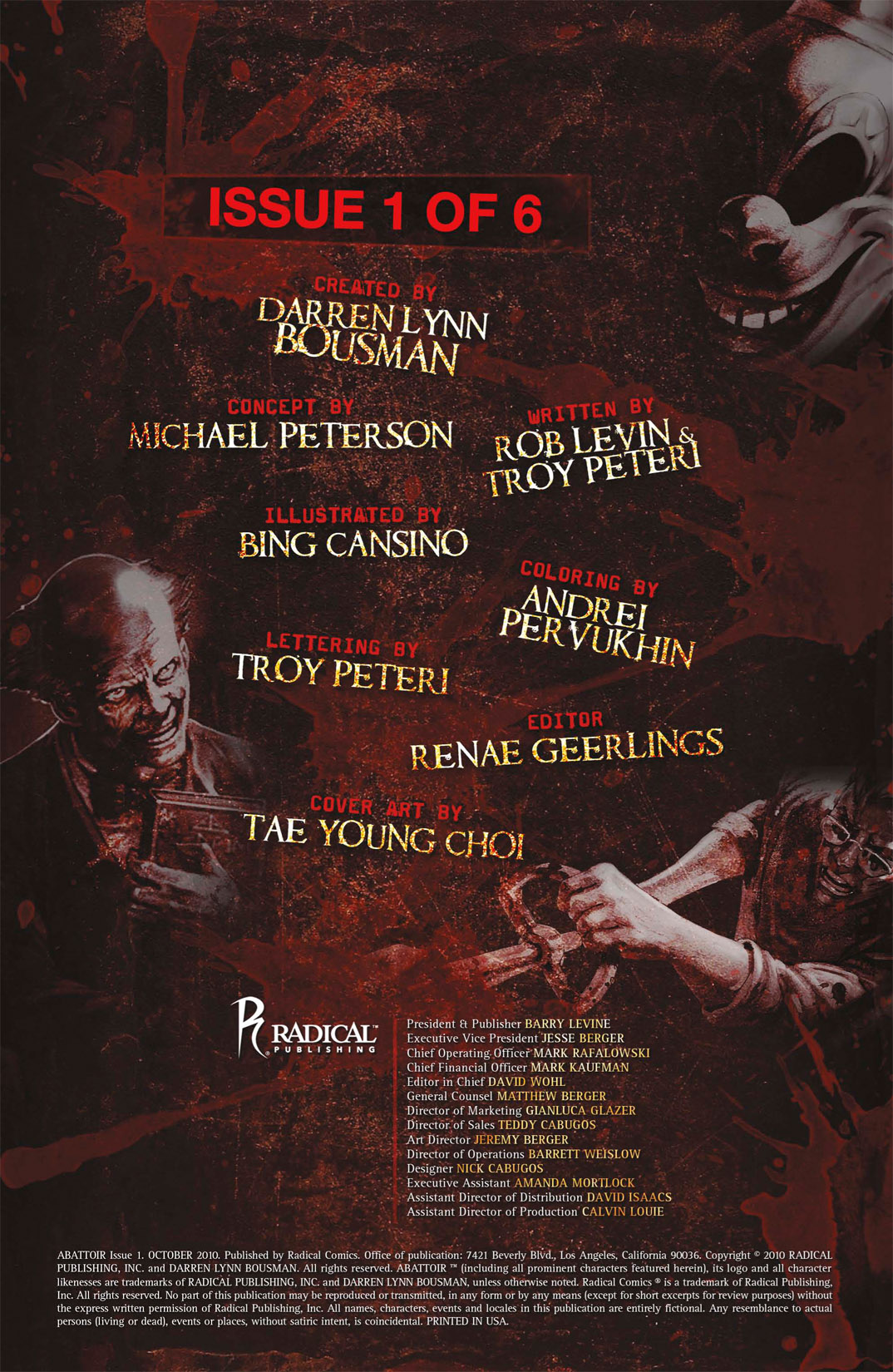 Read online Abattoir comic -  Issue #1 - 2