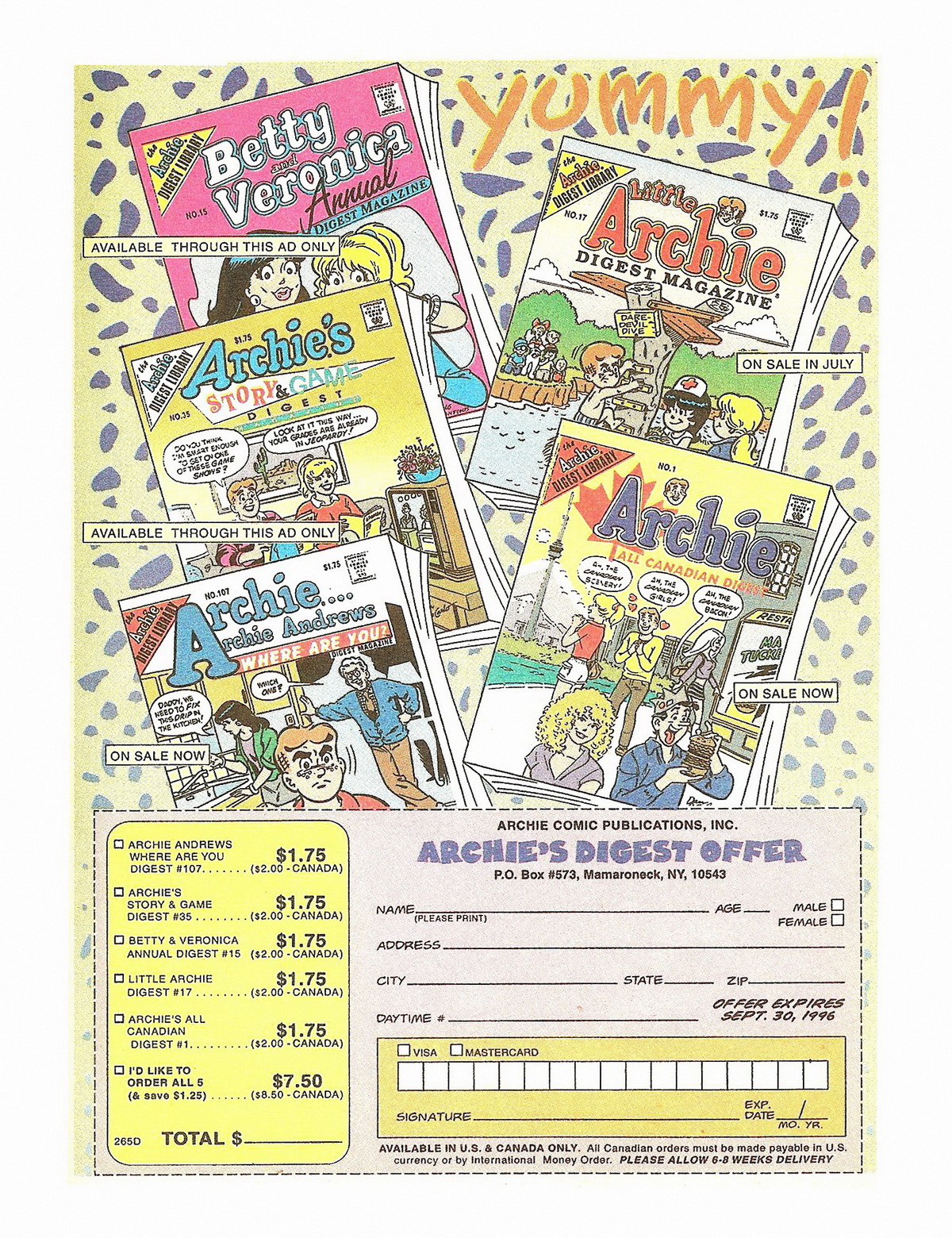 Read online Archie's Pals 'n' Gals Double Digest Magazine comic -  Issue #20 - 186