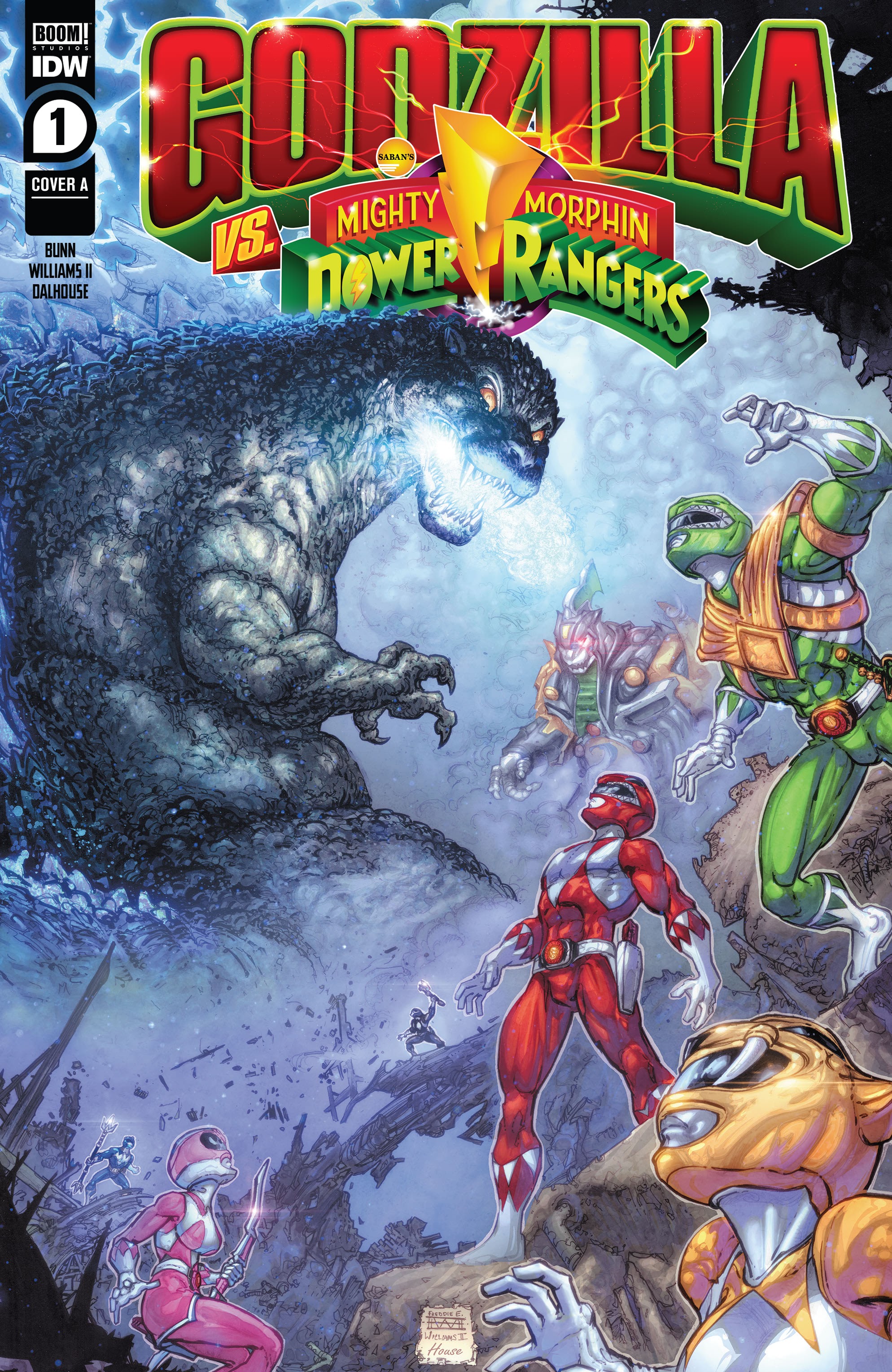 Read online Godzilla vs. The Mighty Morphin Power Rangers comic -  Issue #1 - 1