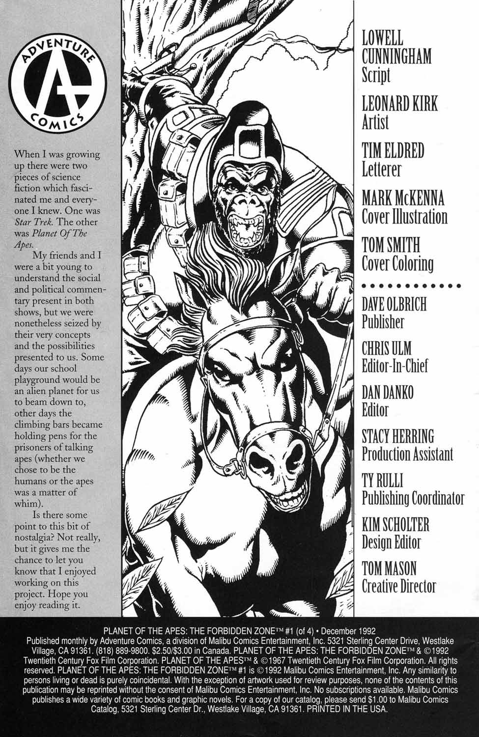 Read online Planet of the Apes: The Forbidden Zone comic -  Issue #1 - 2
