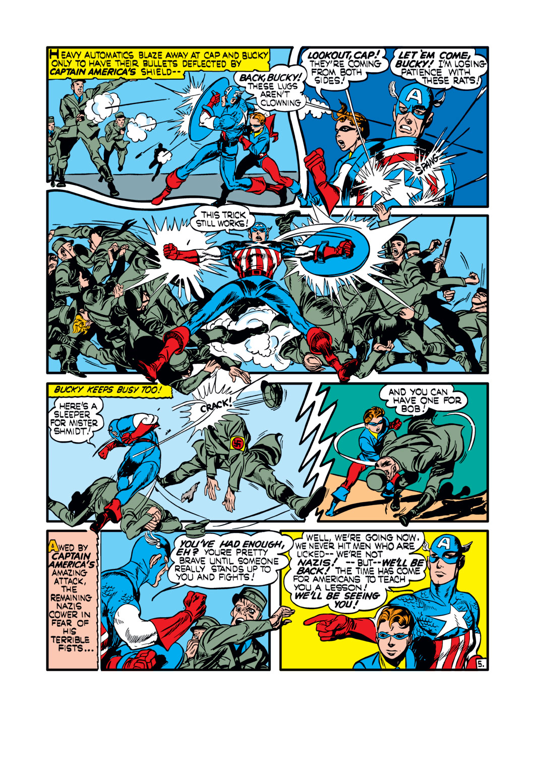 Read online Captain America Comics comic -  Issue #5 - 35