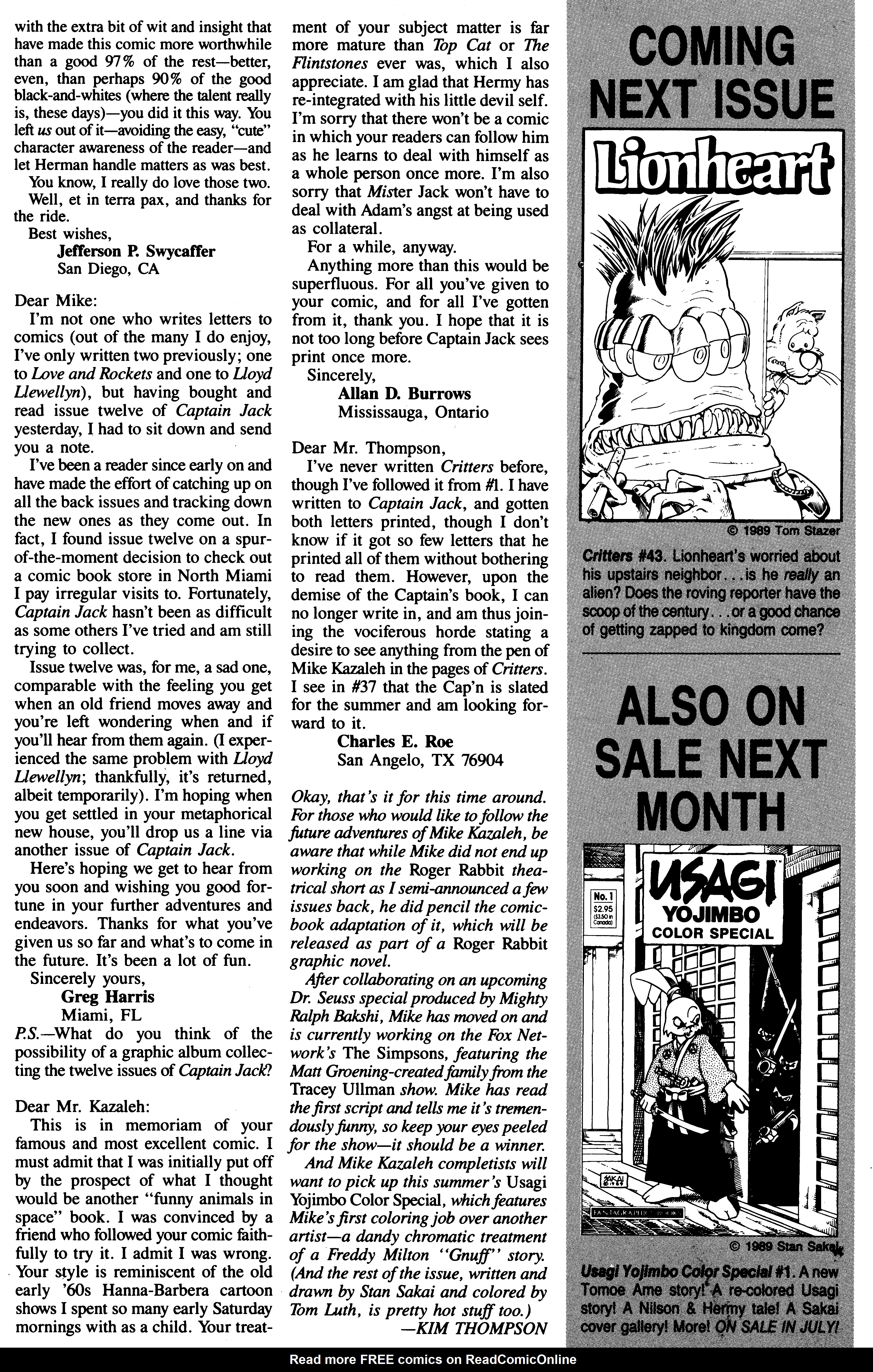 Read online Critters comic -  Issue #42 - 27