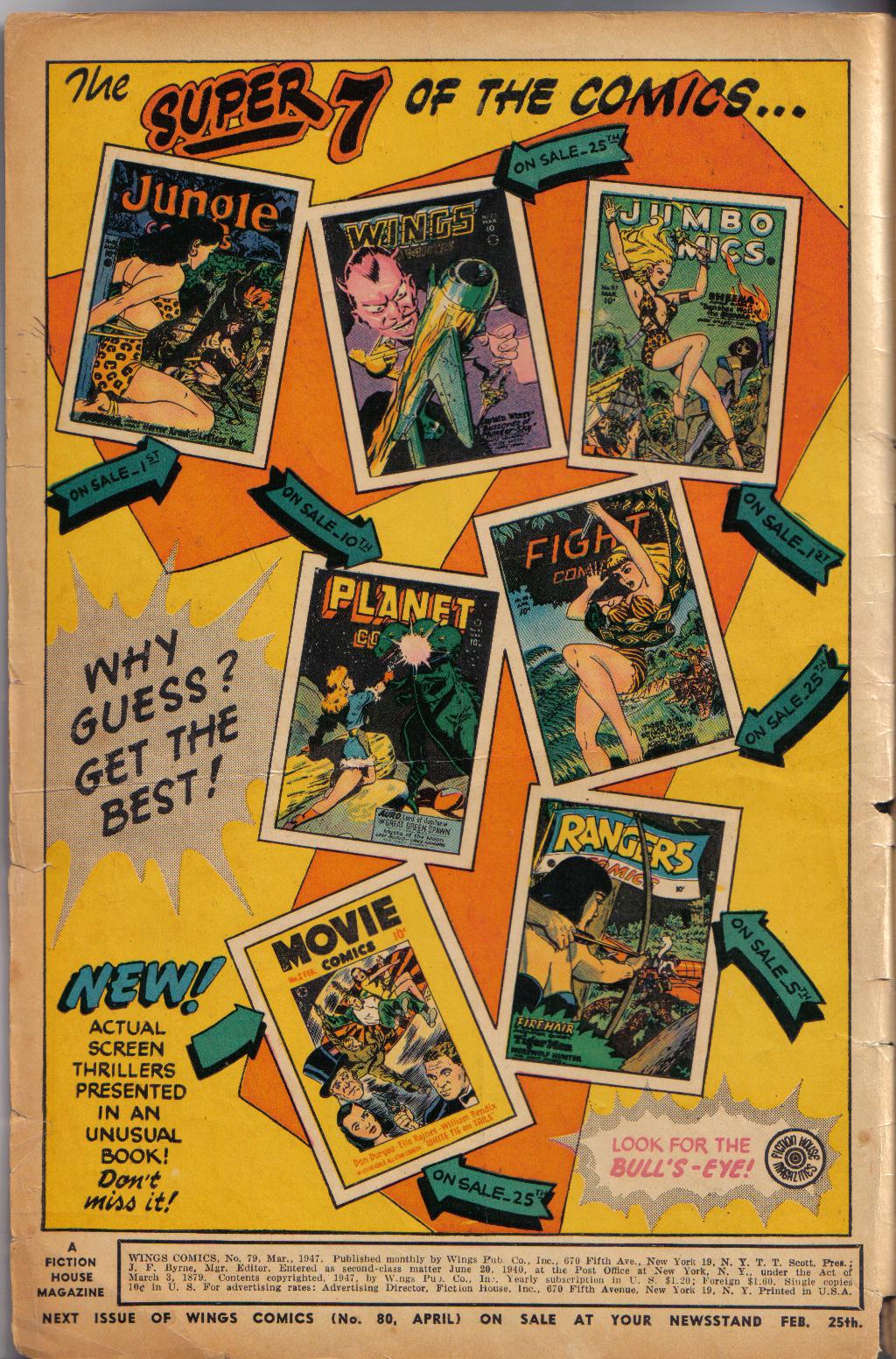 Read online Wings Comics comic -  Issue #79 - 2