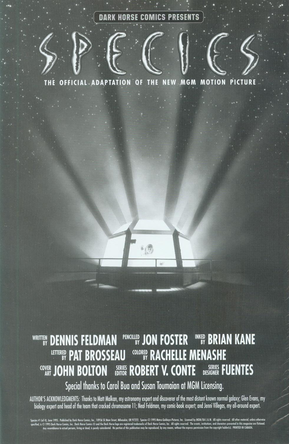 Read online Species comic -  Issue #1 - 2