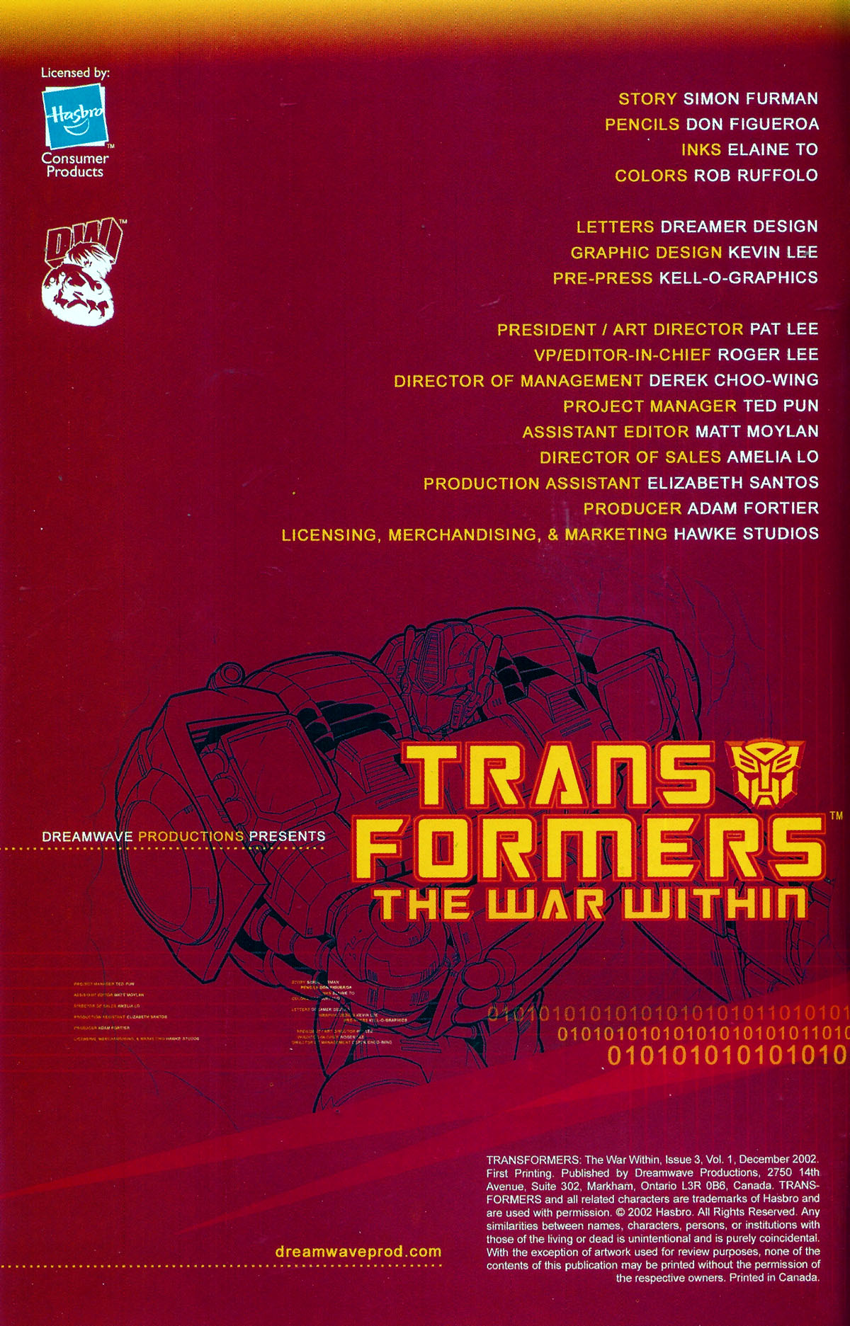 Read online Transformers: The War Within comic -  Issue #3 - 2