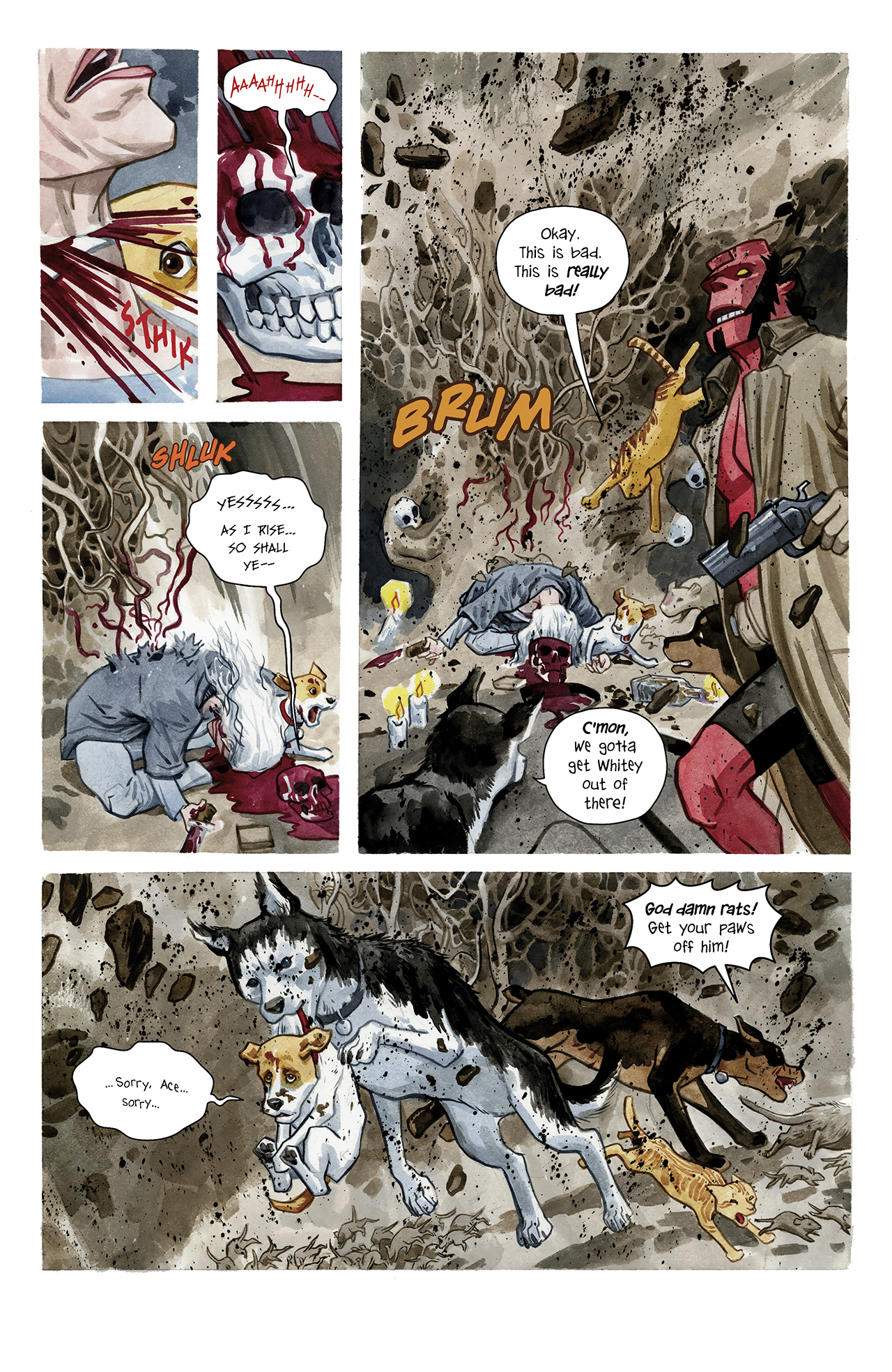 Read online Hellboy/Beasts of Burden: Sacrifice comic -  Issue # Full - 19