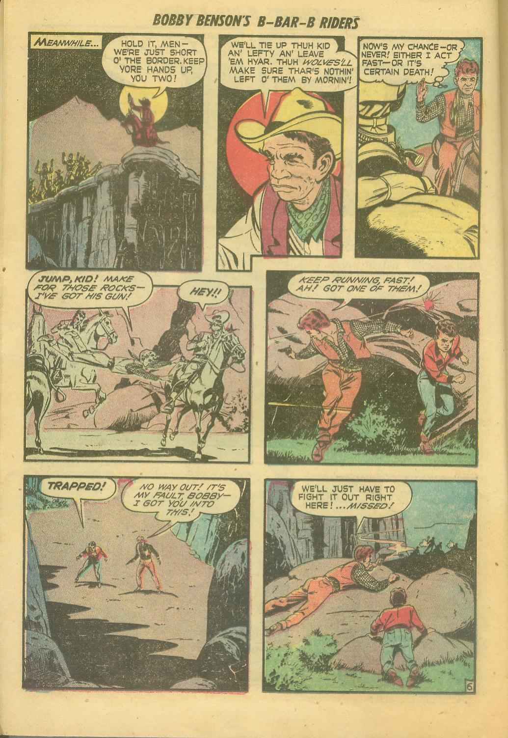 Read online Bobby Benson's B-Bar-B Riders comic -  Issue #6 - 8