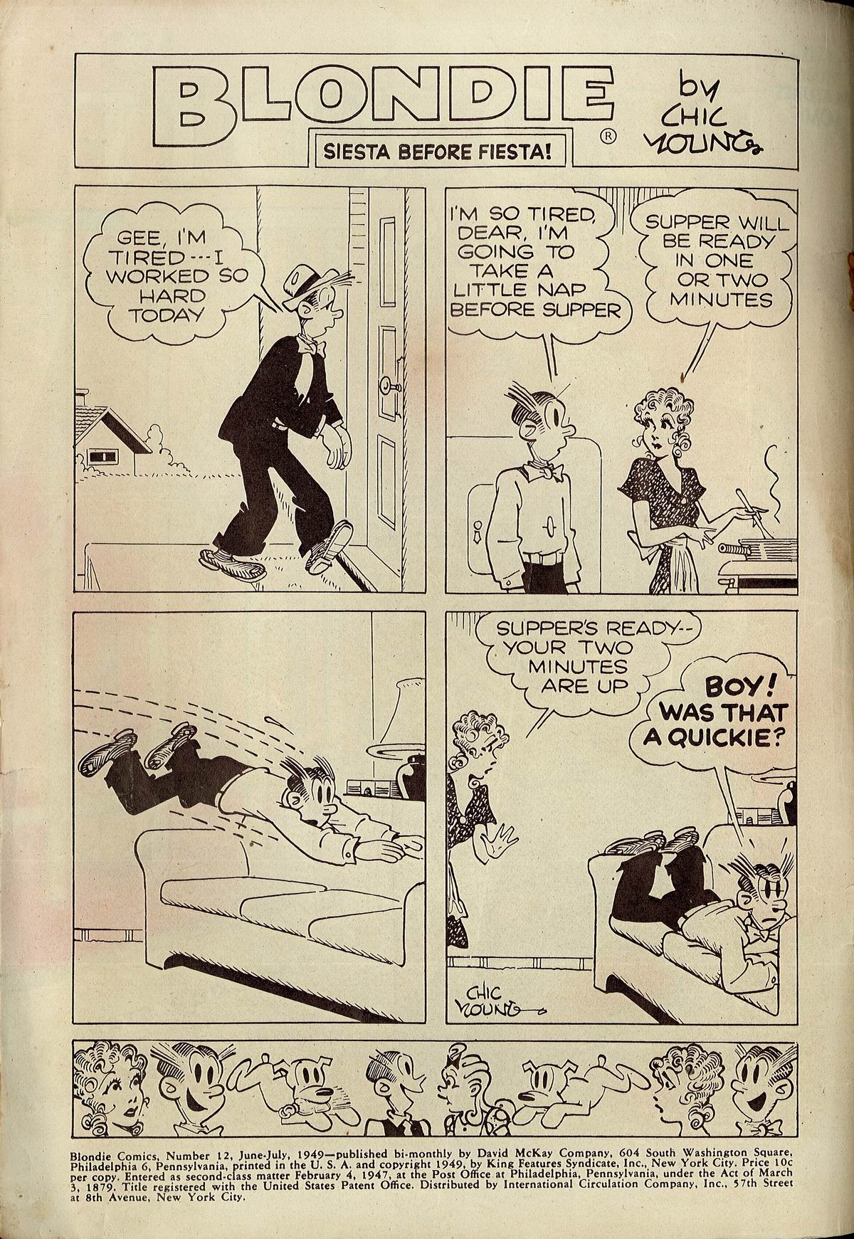 Read online Blondie Comics (1947) comic -  Issue #12 - 2