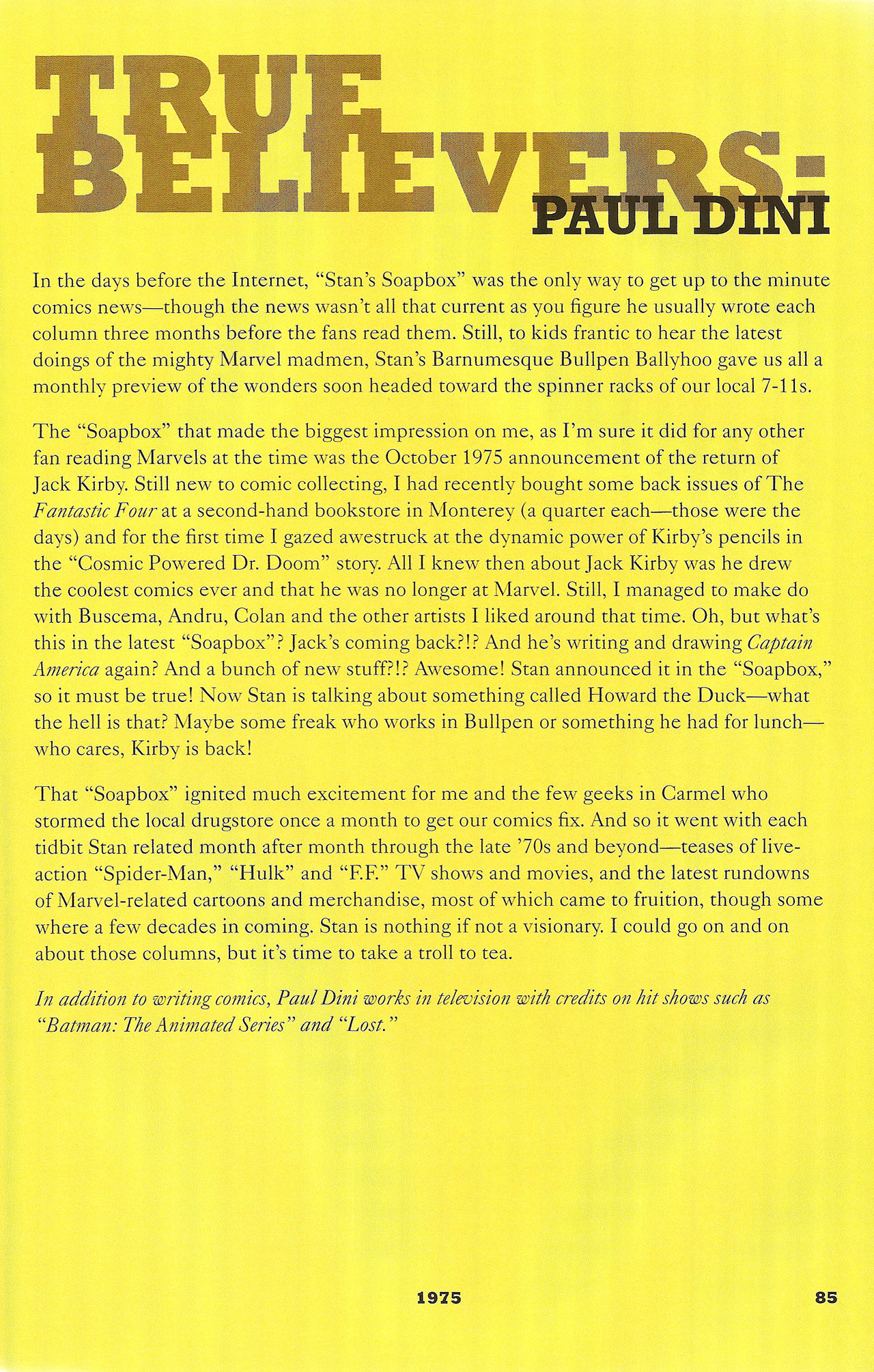 Read online Stan's Soapbox: The Collection comic -  Issue # TPB - 75