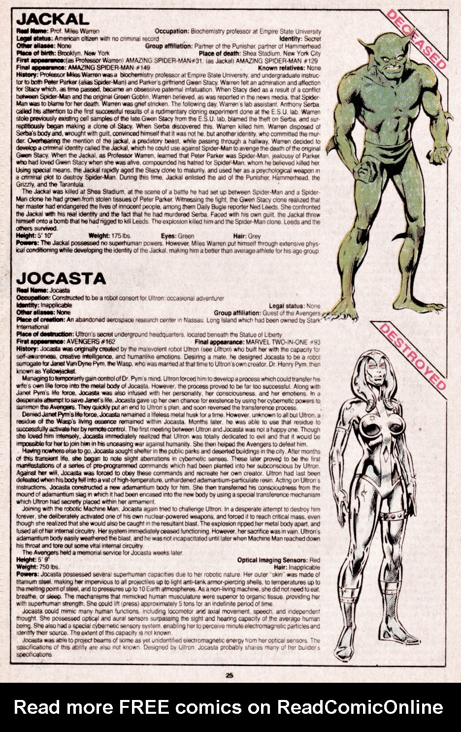 Read online The Official Handbook of the Marvel Universe comic -  Issue #13 - 26