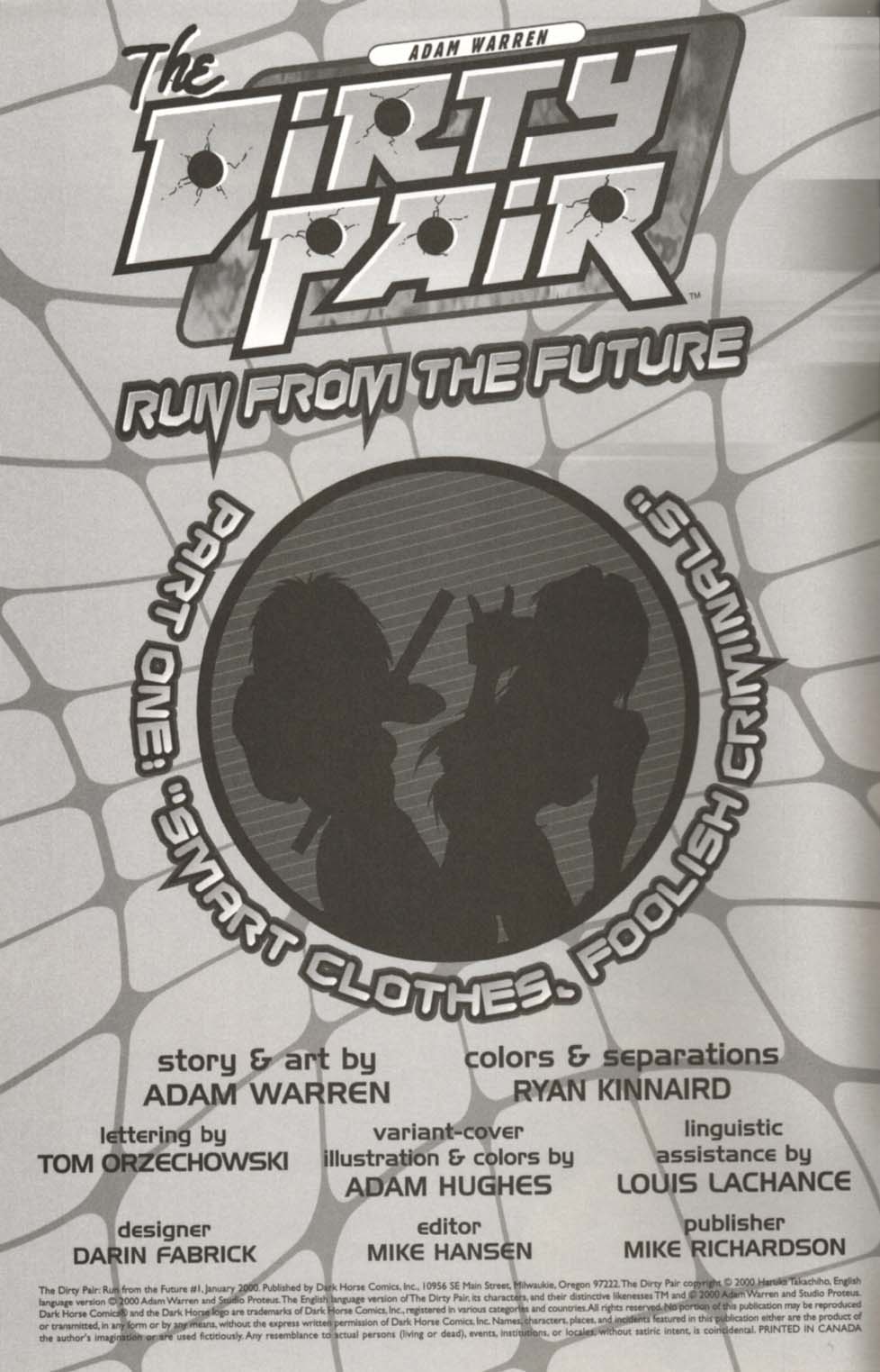 Read online Dirty Pair: Run From the Future comic -  Issue #1 - 2