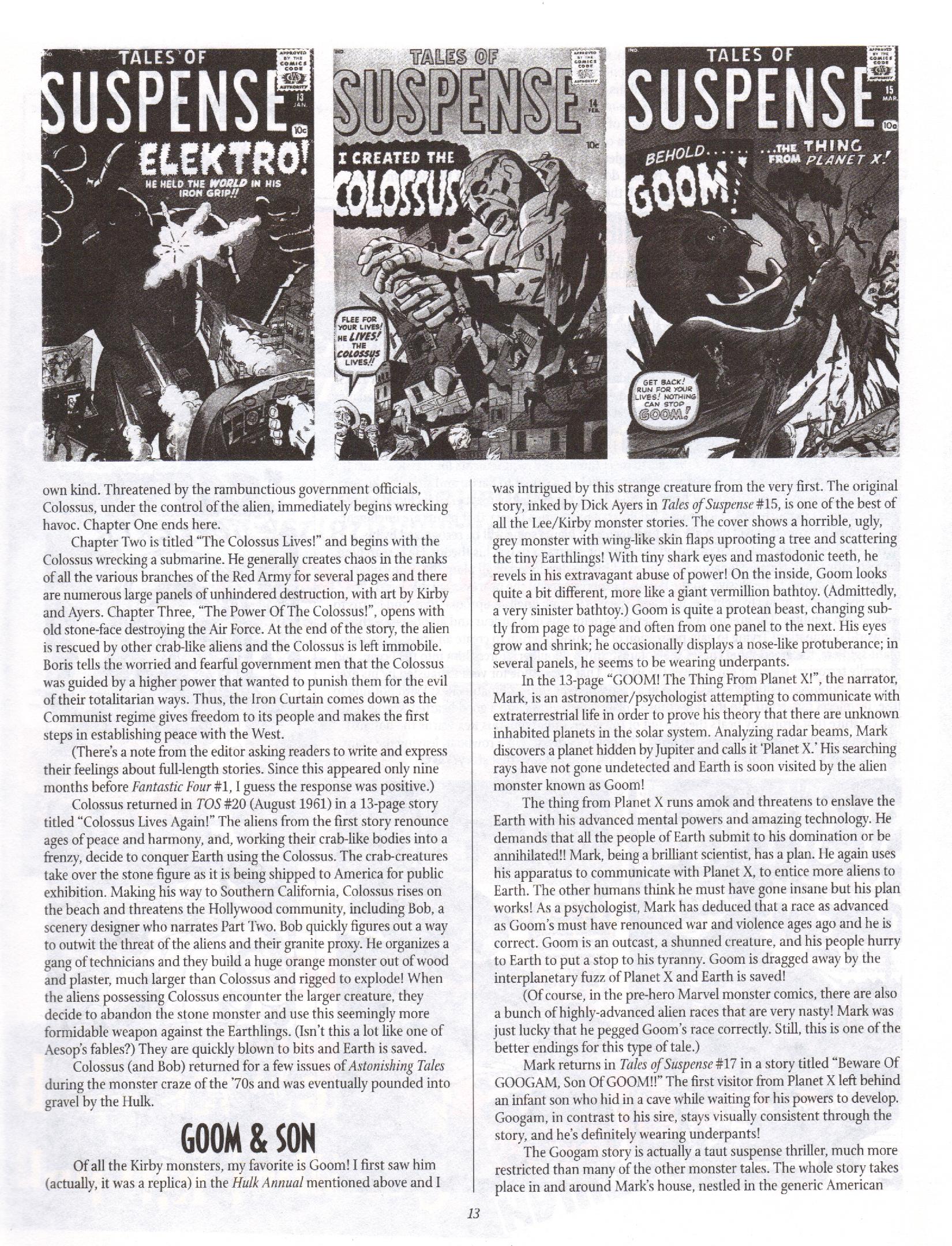 Read online The Jack Kirby Collector comic -  Issue #13 - 13