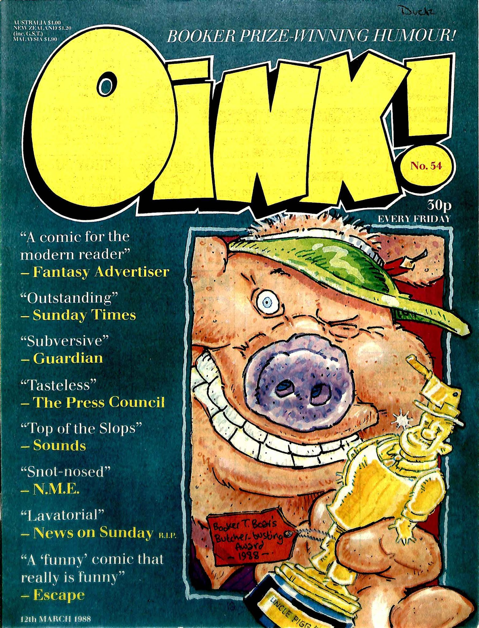 Read online Oink! comic -  Issue #54 - 1