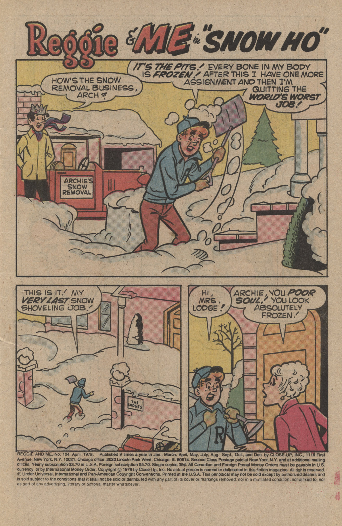 Read online Reggie and Me (1966) comic -  Issue #104 - 3
