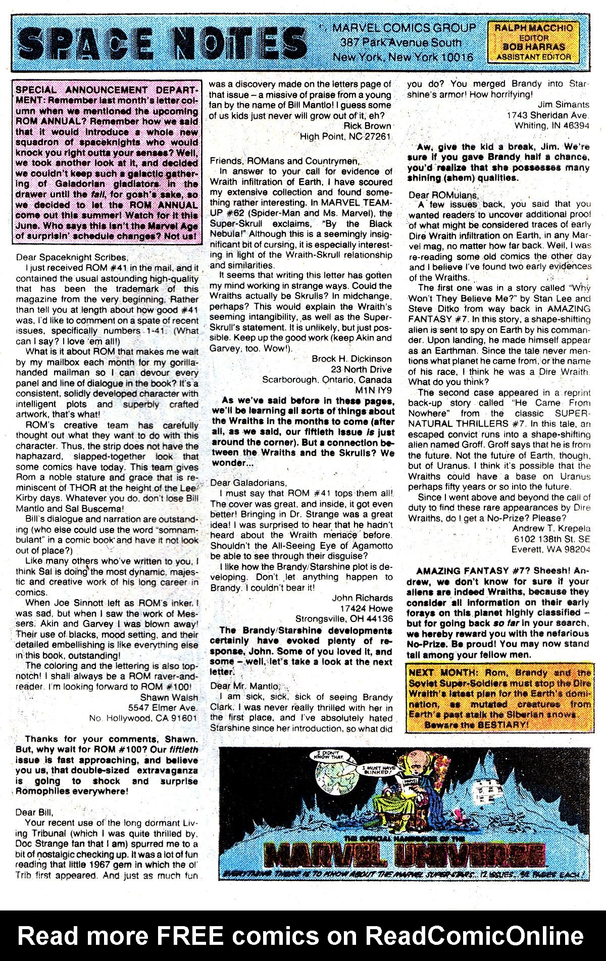 Read online ROM (1979) comic -  Issue #45 - 25