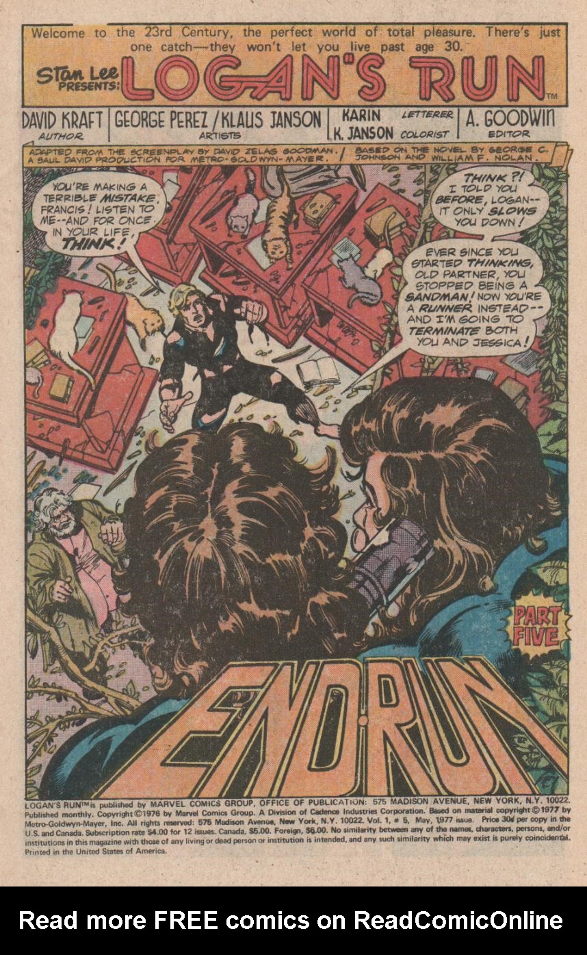 Read online Logan's Run comic -  Issue #5 - 2