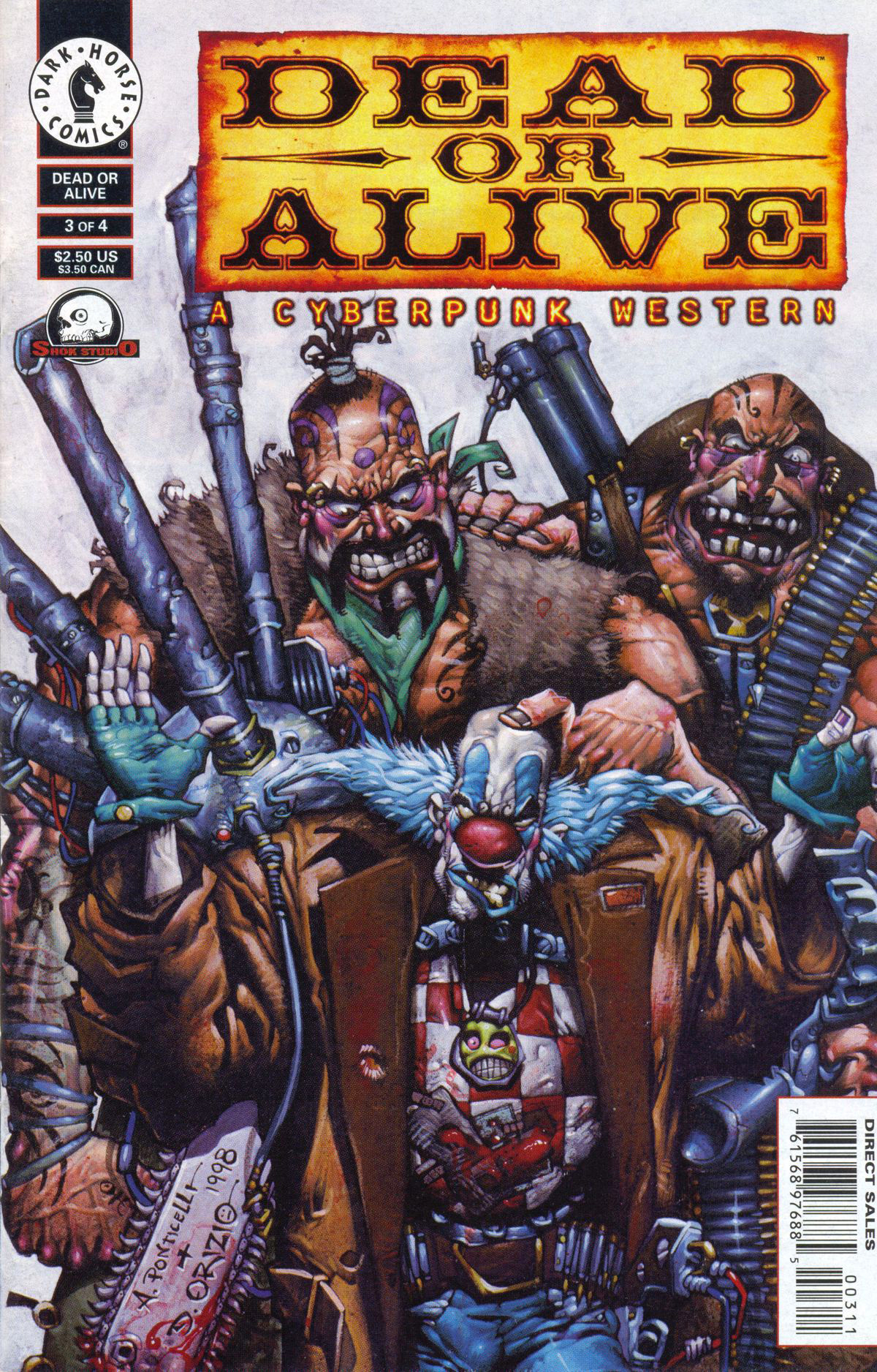 Read online Dead or Alive -- A Cyberpunk Western comic -  Issue #3 - 1