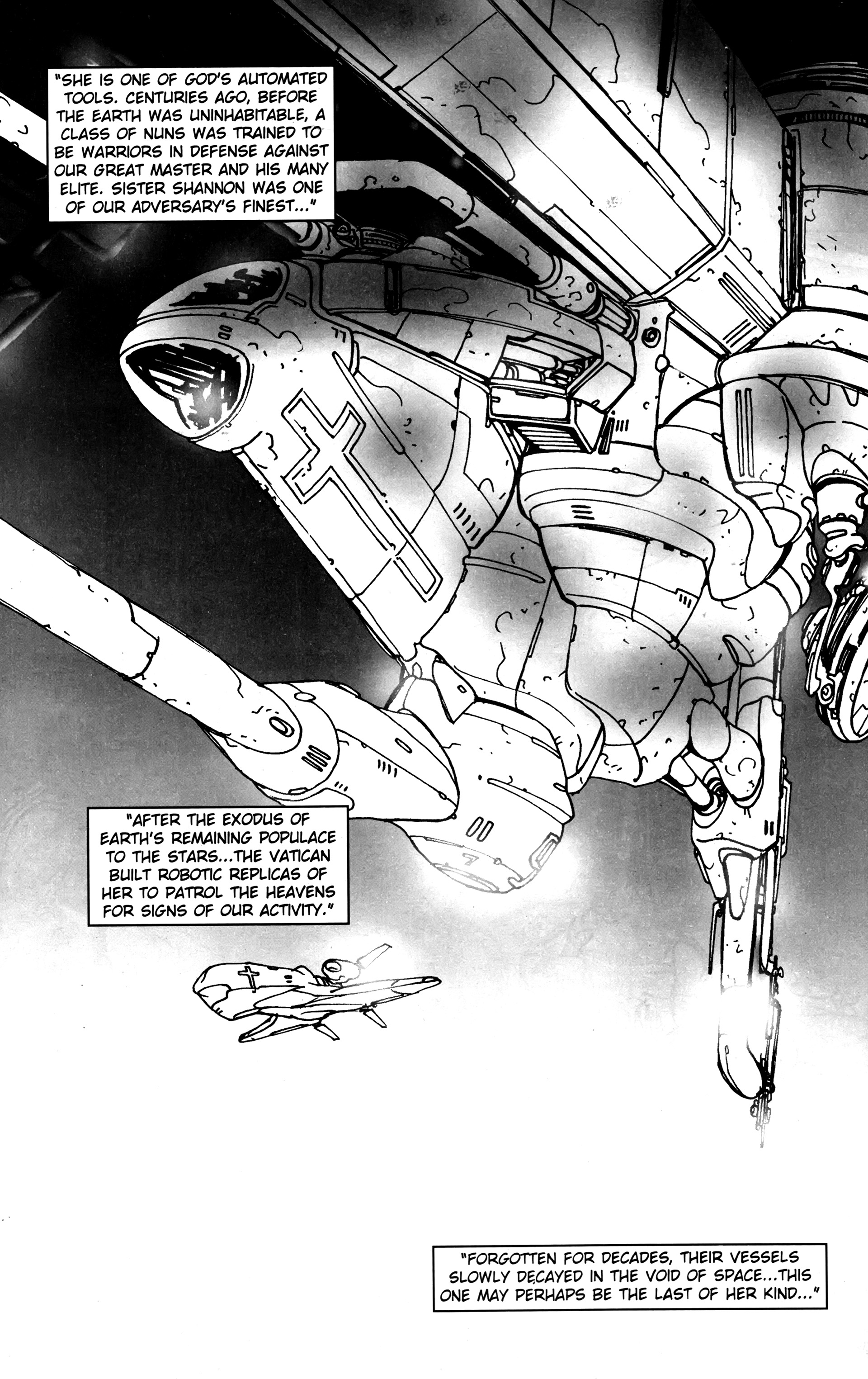 Read online Warrior Nun: Black & White comic -  Issue #20 - 25