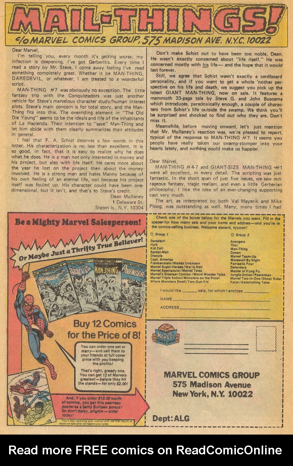 Read online Man-Thing (1974) comic -  Issue #11 - 13