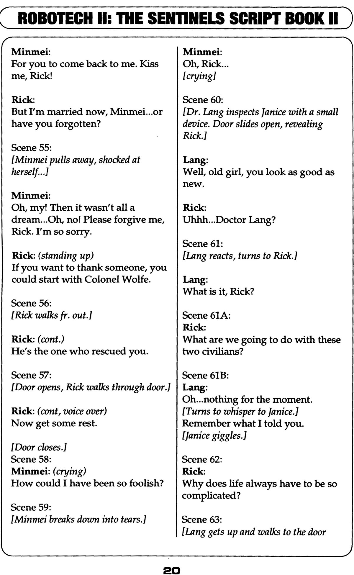 Read online Robotech II: The Sentinels comic -  Issue # _Script Book 2 - 21