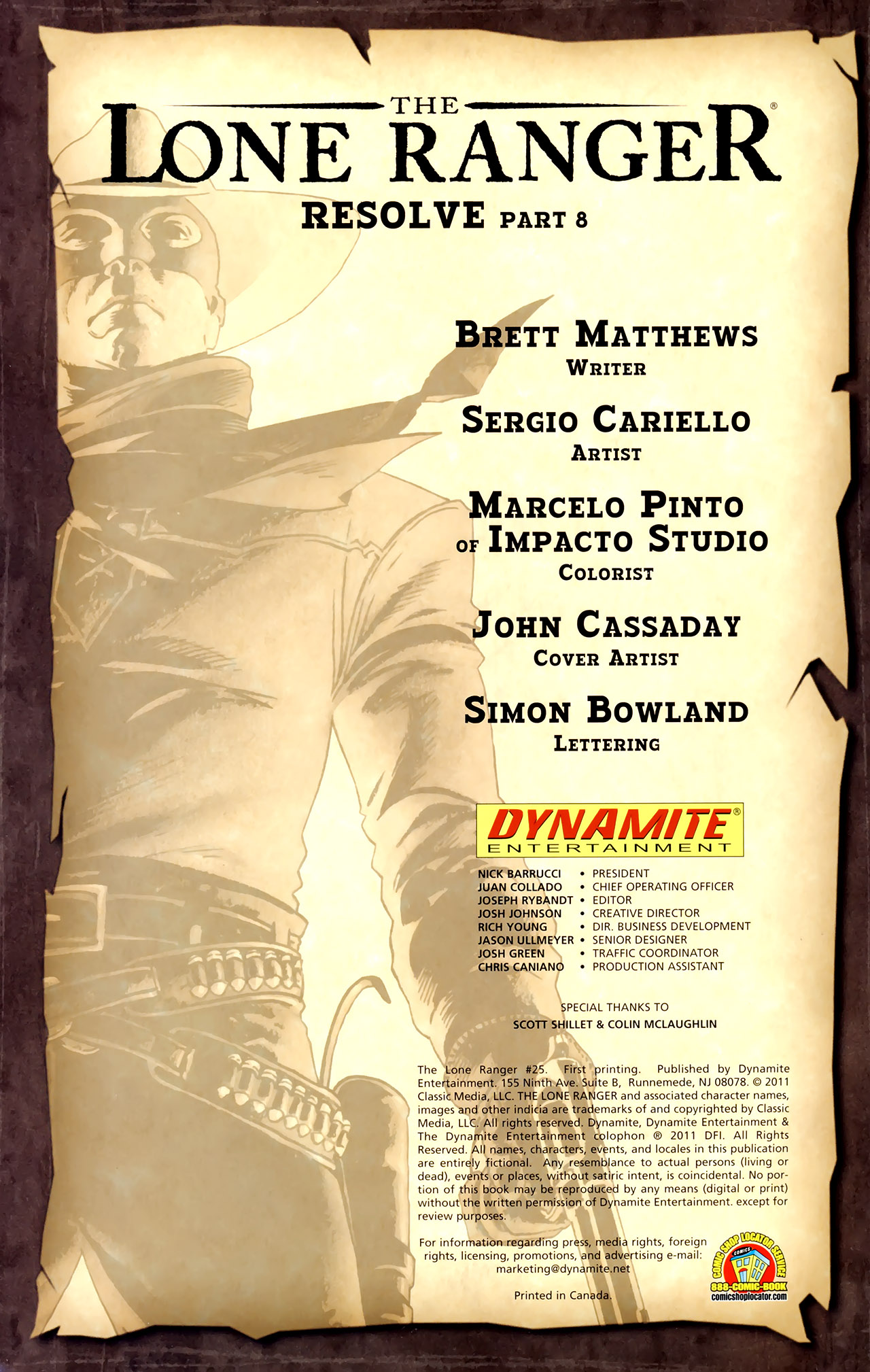 Read online The Lone Ranger (2006) comic -  Issue #25 - 2