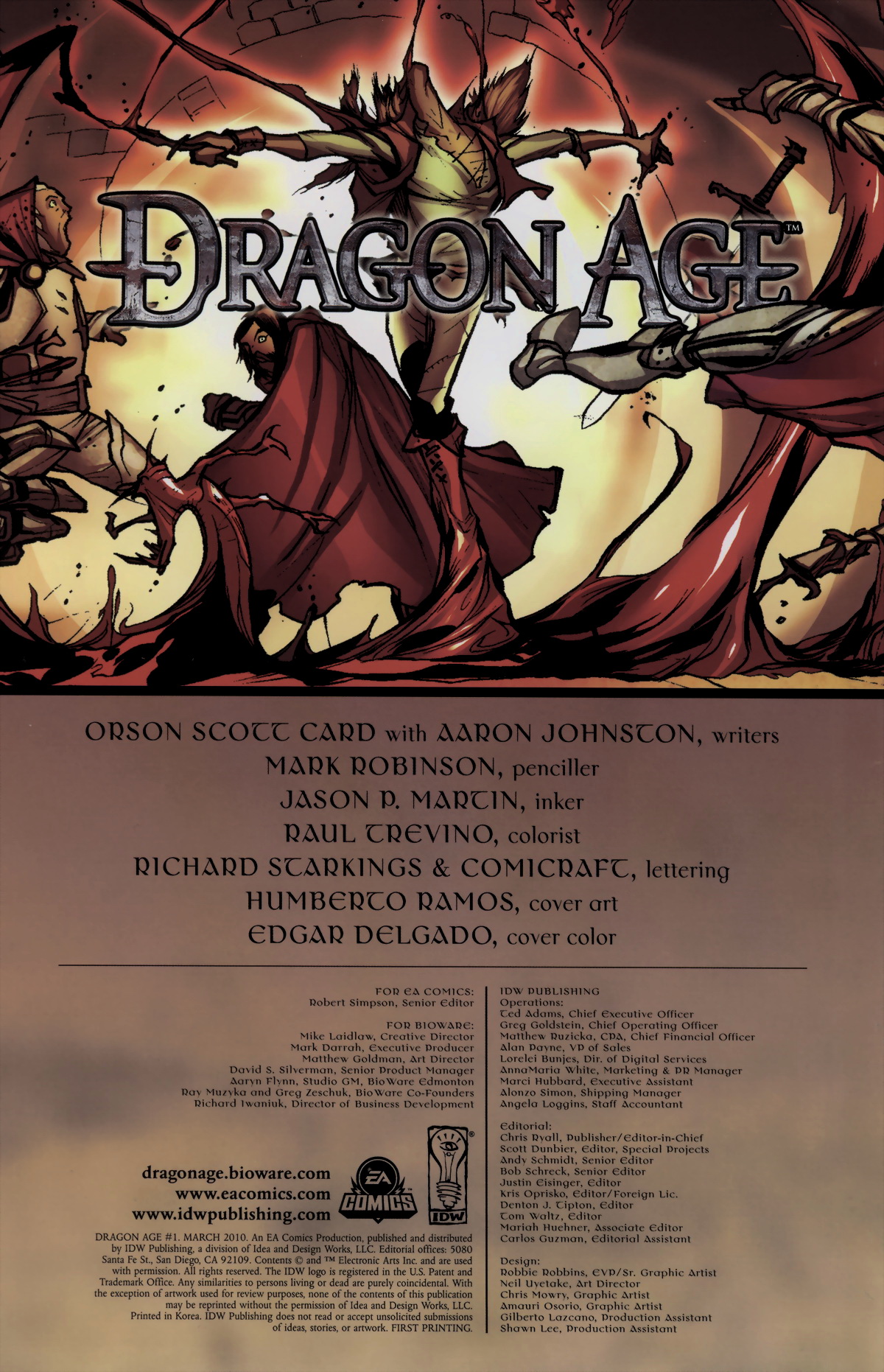 Read online Dragon Age comic -  Issue #1 - 2