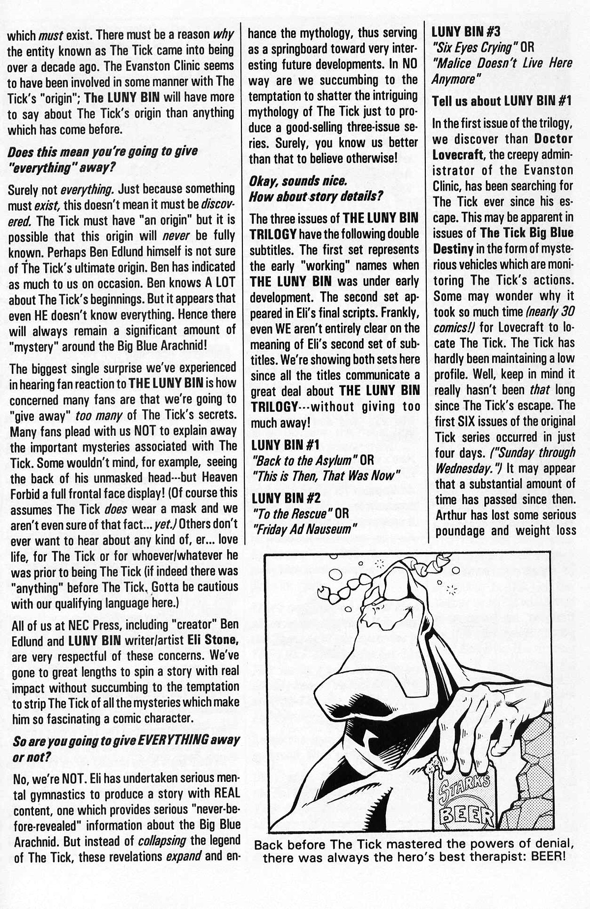 Read online The Tick: The Luny Bin Trilogy comic -  Issue # _Preview - 6