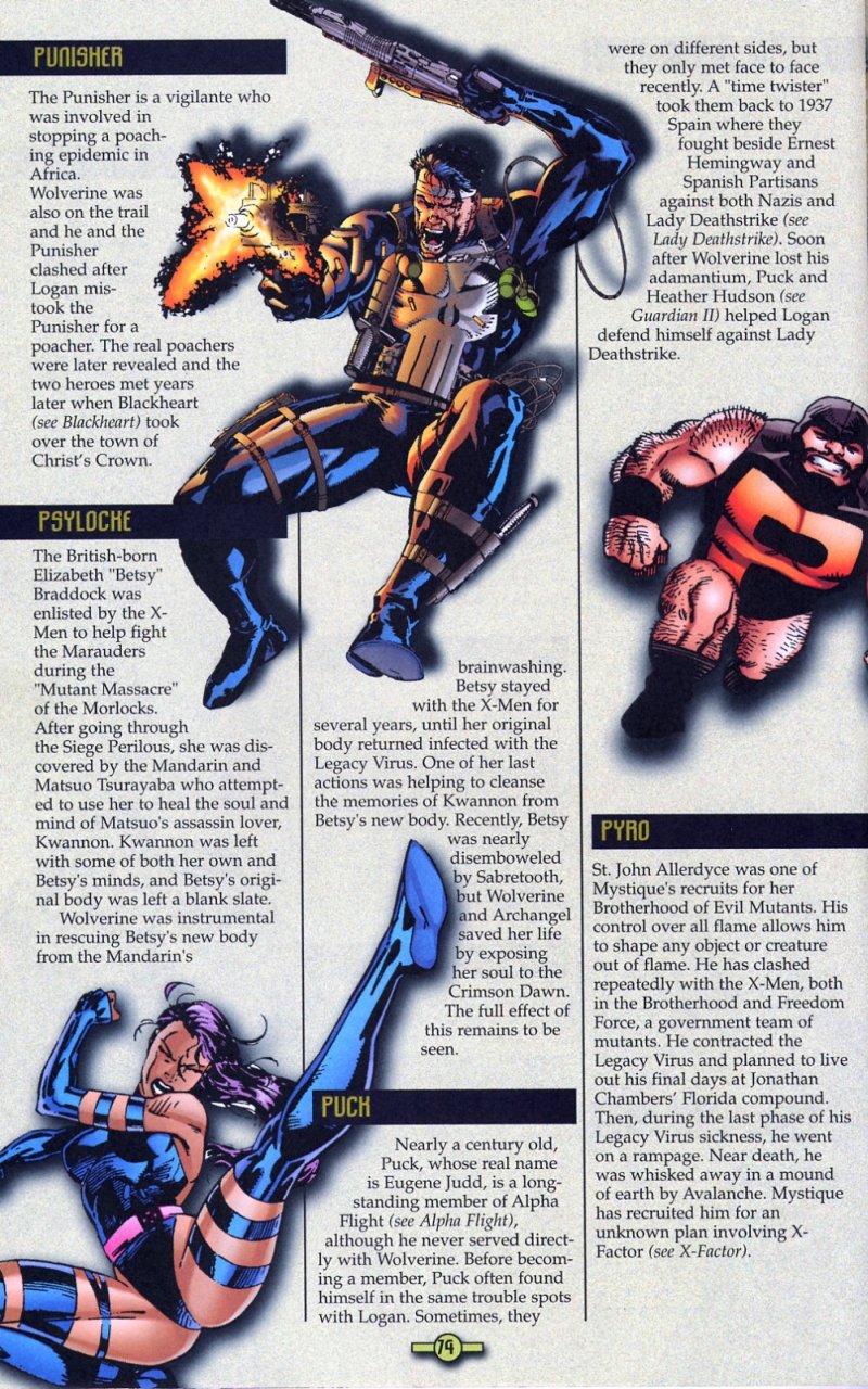 Read online Wolverine Encyclopedia comic -  Issue #2 - 34