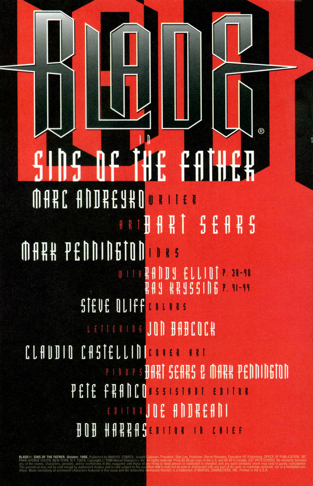 Read online Blade: Sins of the Father comic -  Issue # Full - 2