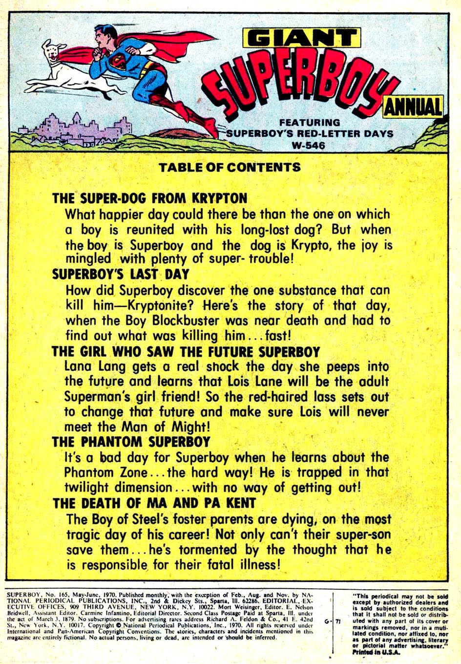 Read online Superboy (1949) comic -  Issue #165 - 2