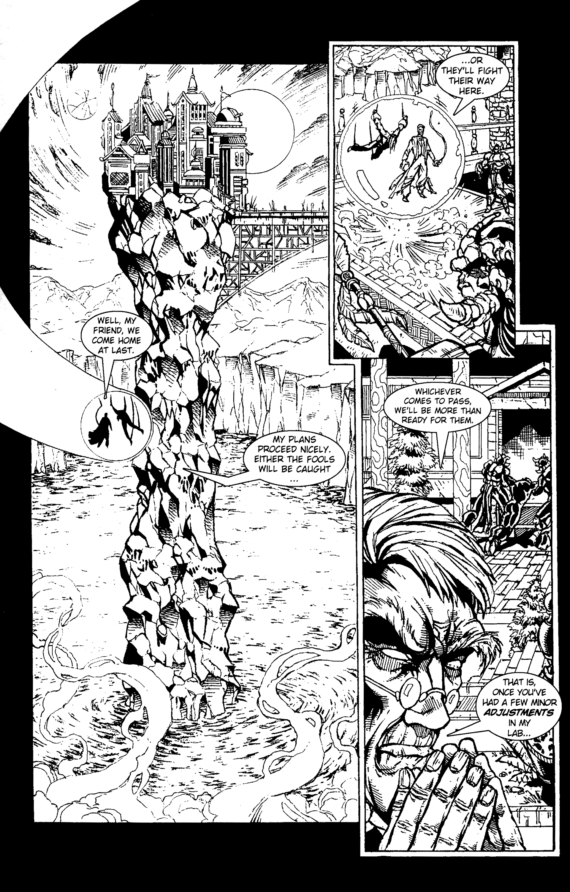 Read online Warrior Nun: Black & White comic -  Issue #11 - 14