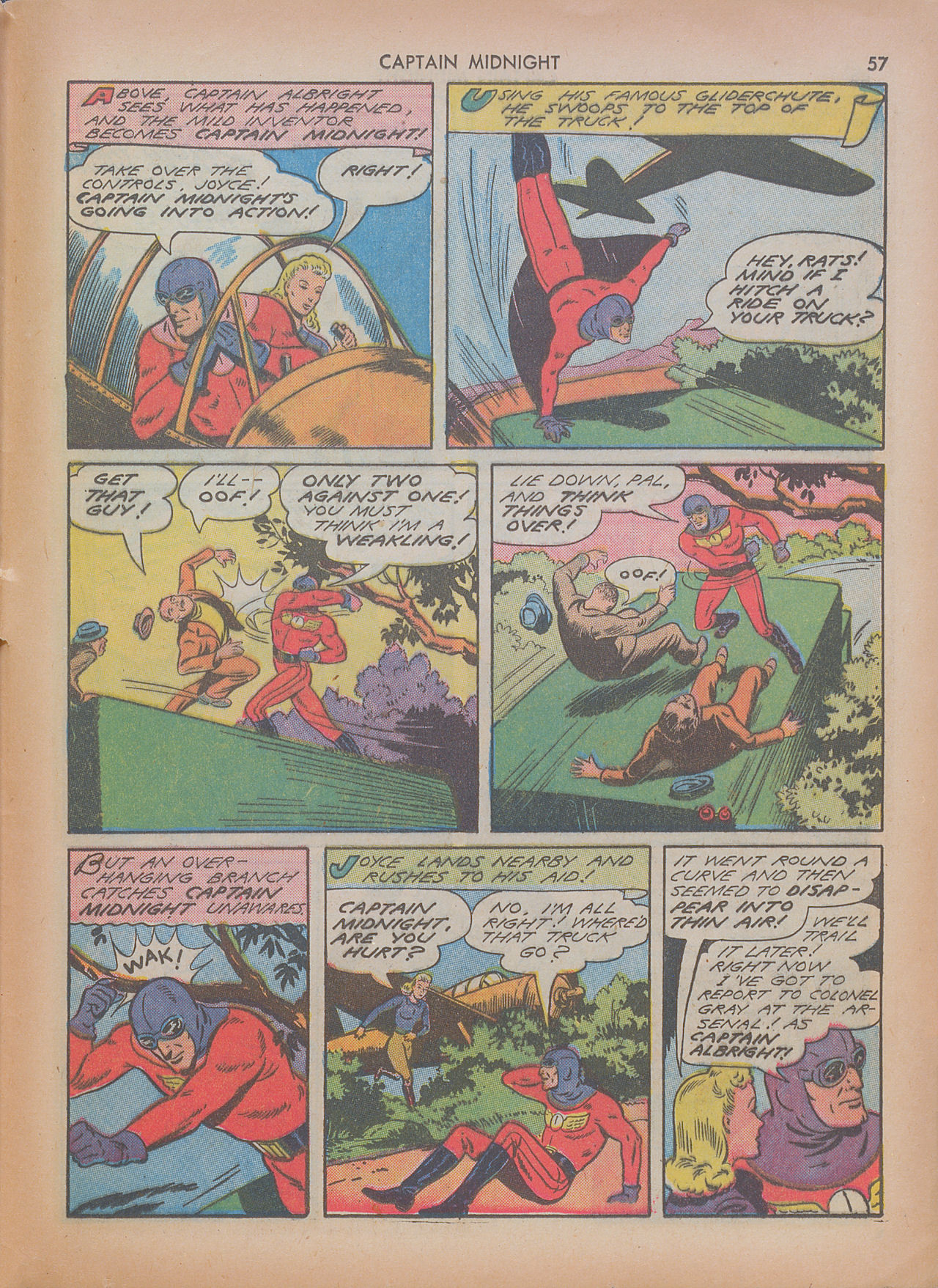 Read online Captain Midnight (1942) comic -  Issue #7 - 57