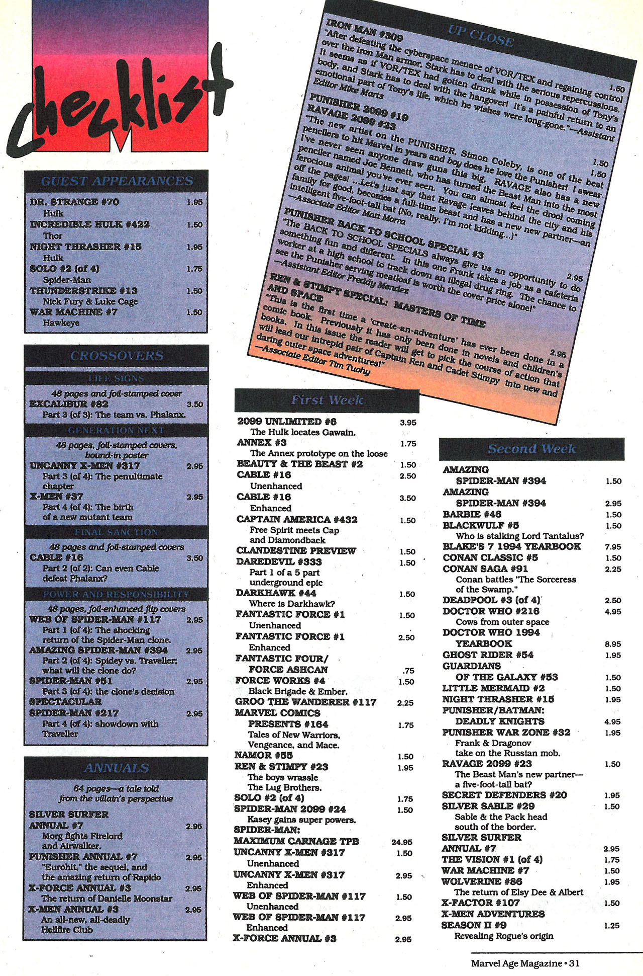 Read online Marvel Age comic -  Issue #140 - 26