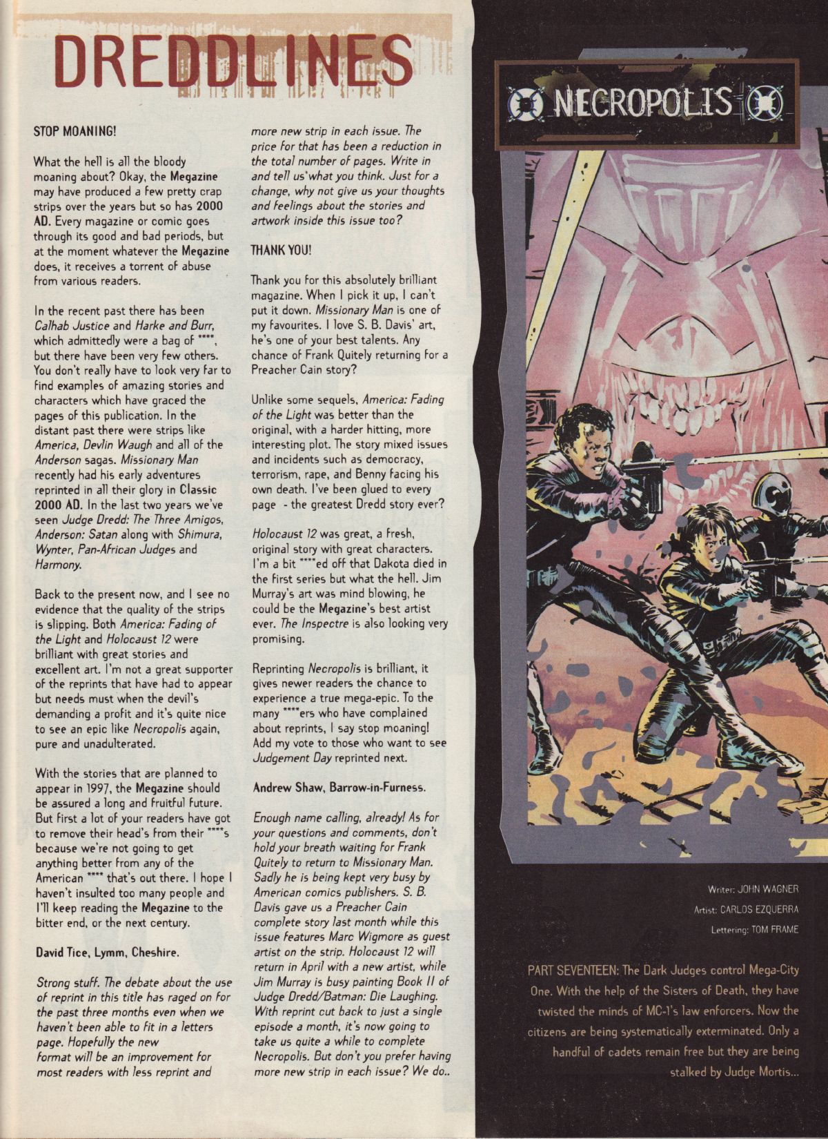 Read online Judge Dredd Megazine (vol. 3) comic -  Issue #27 - 32