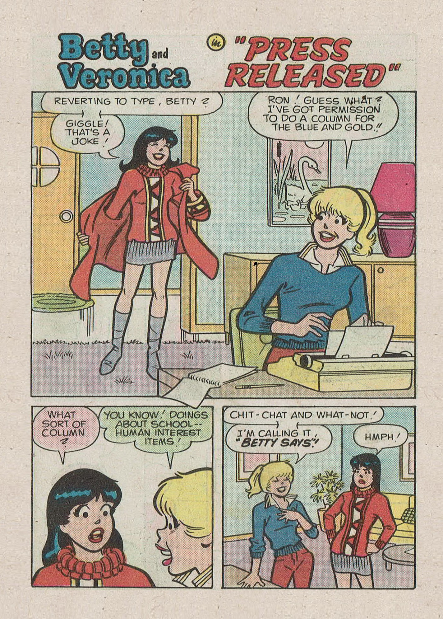 Read online Betty and Veronica Digest Magazine comic -  Issue #34 - 98