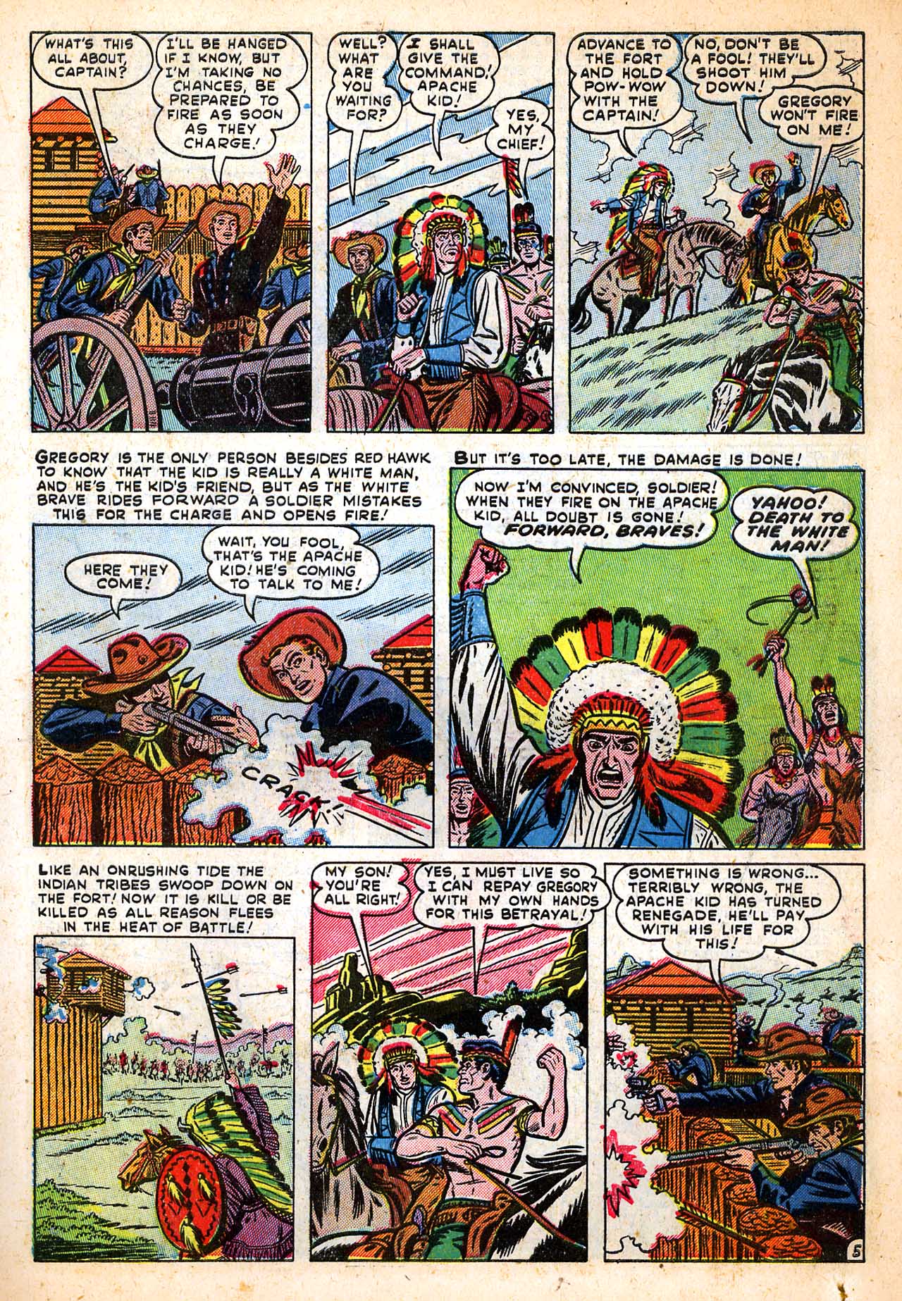 Read online Apache Kid comic -  Issue #5 - 7