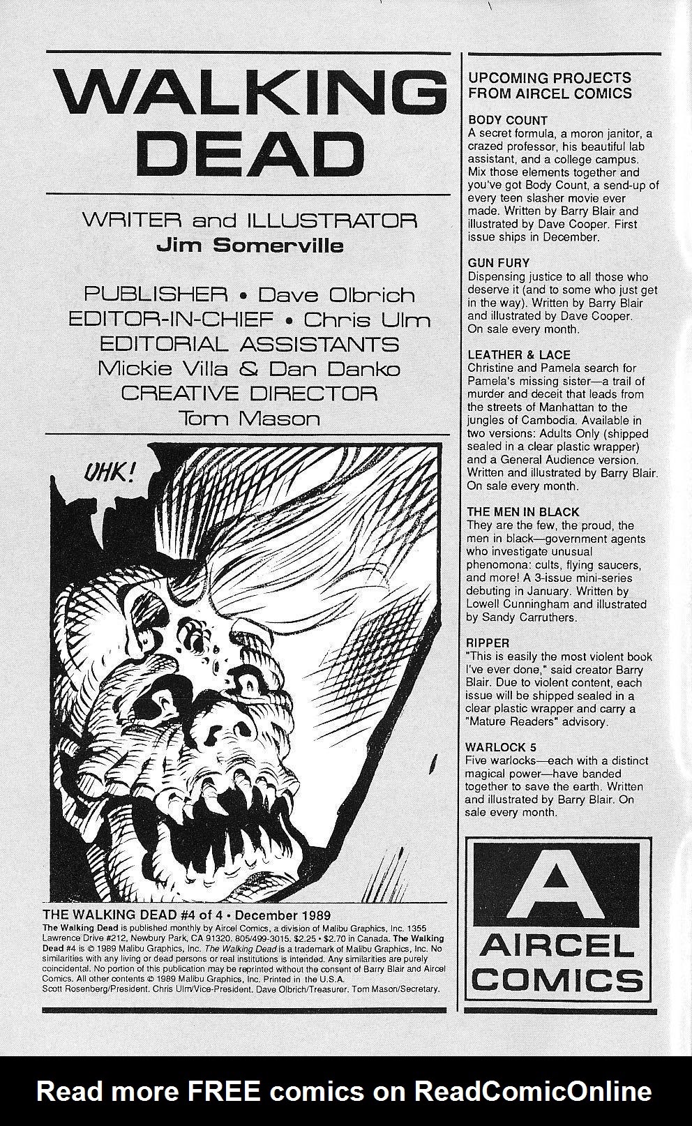 Read online The Walking Dead (1989) comic -  Issue #4 - 2