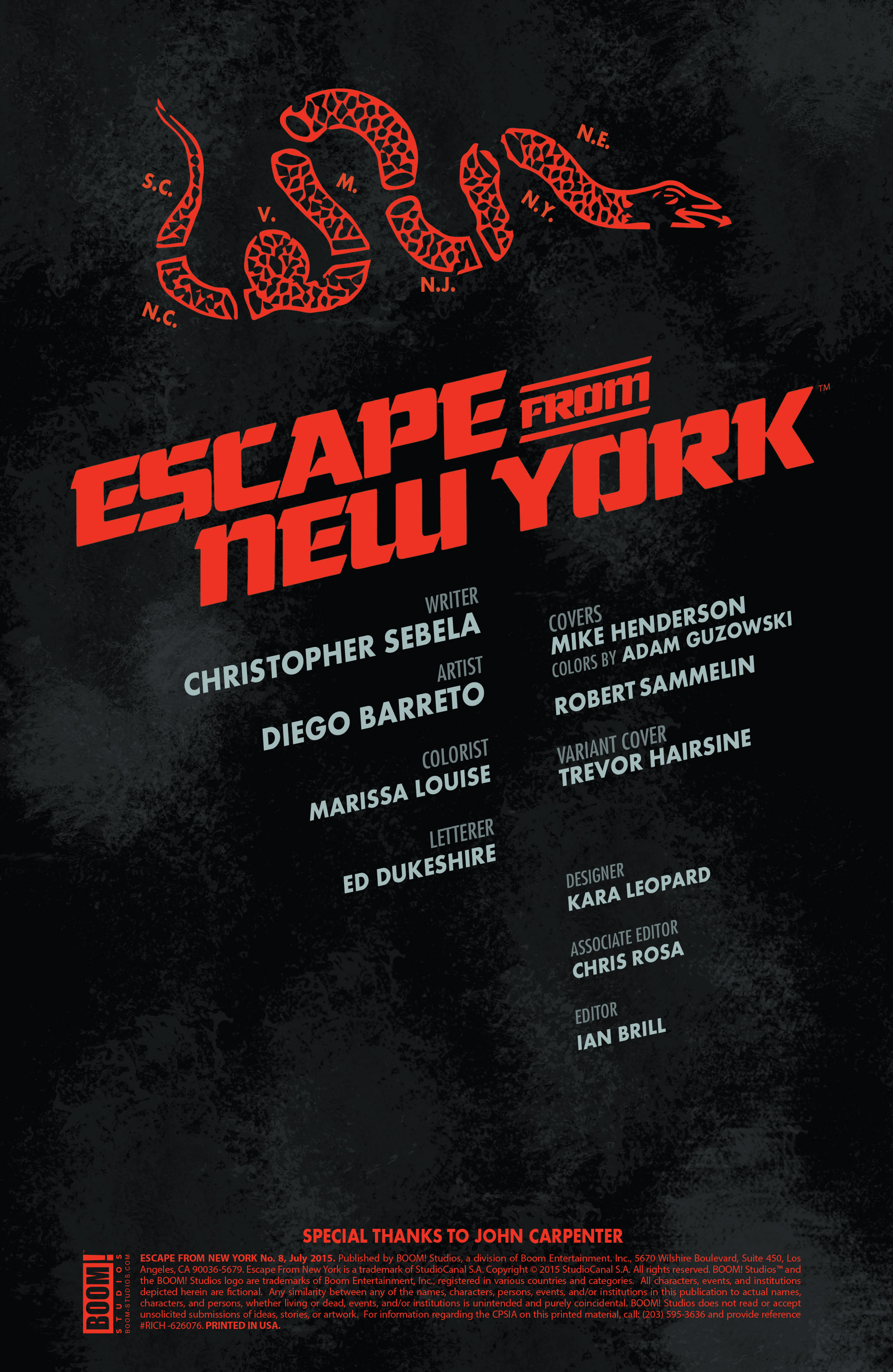 Read online Escape from New York comic -  Issue #8 - 2