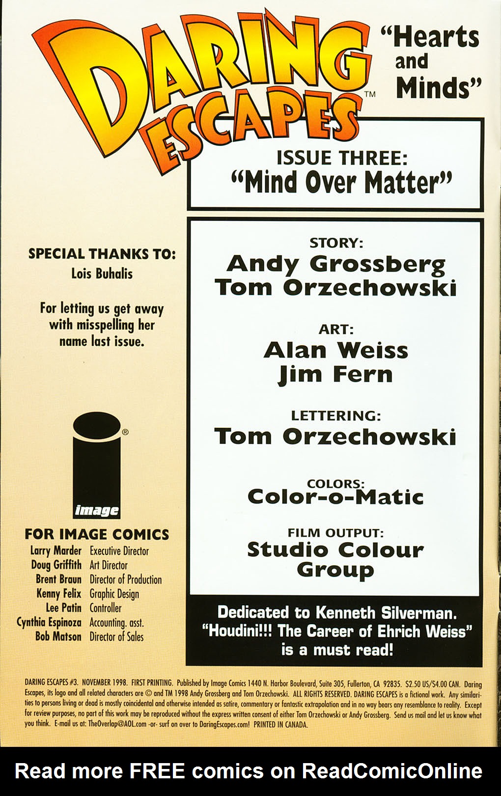 Read online Daring Escapes comic -  Issue #3 - 2