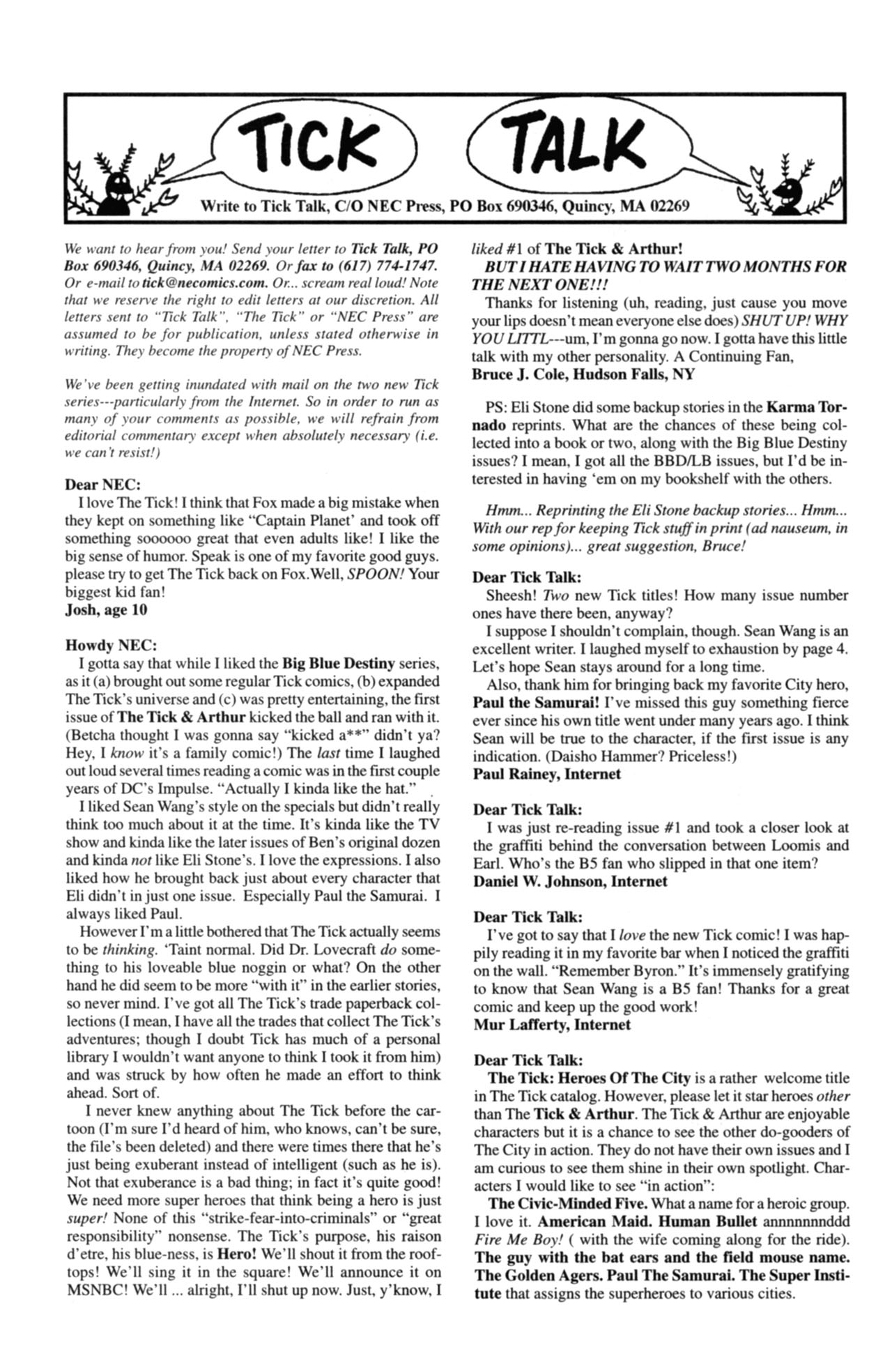Read online The Tick and Arthur comic -  Issue #2 - 28