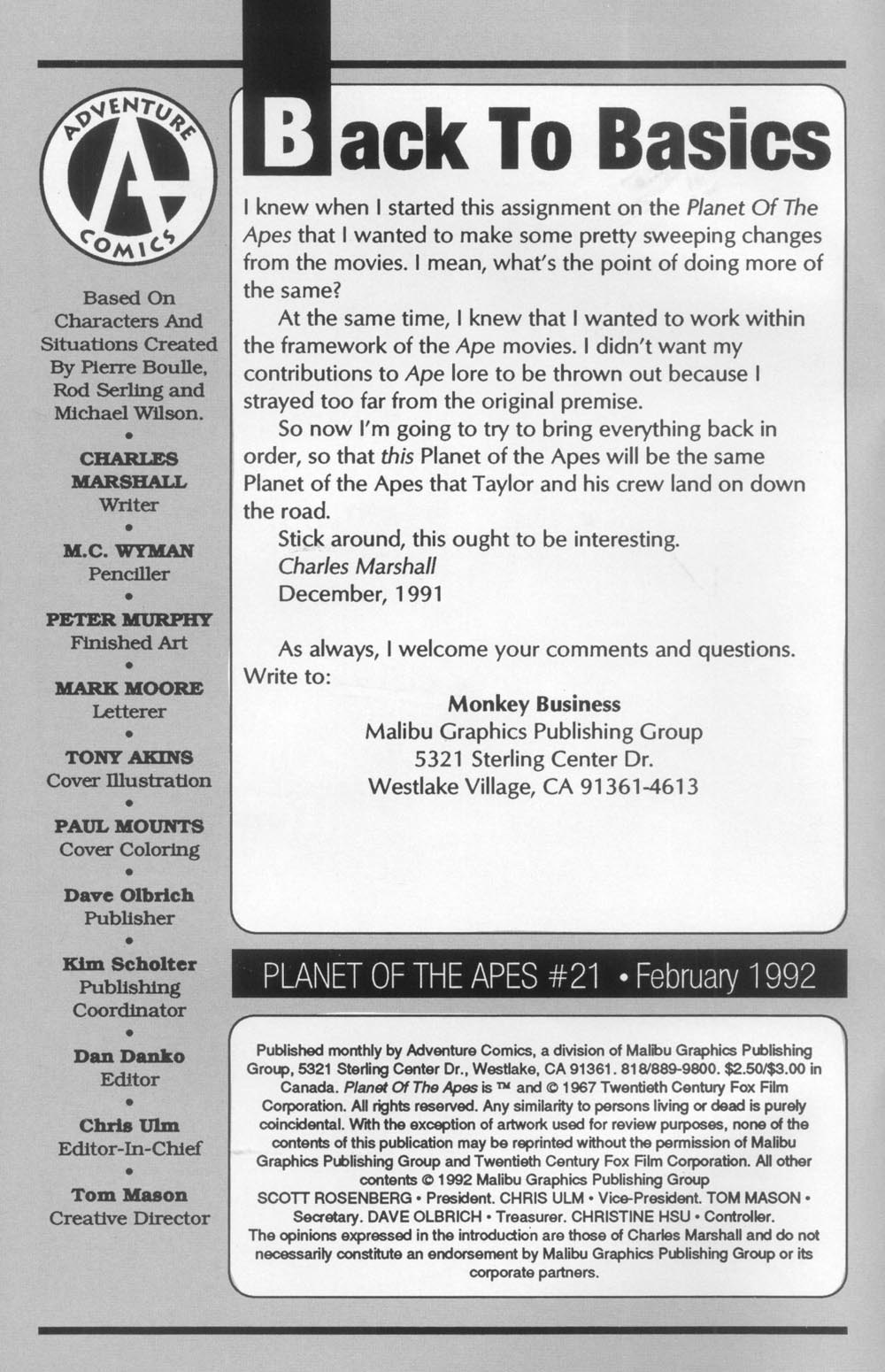 Read online Planet of the Apes (1990) comic -  Issue #21 - 2