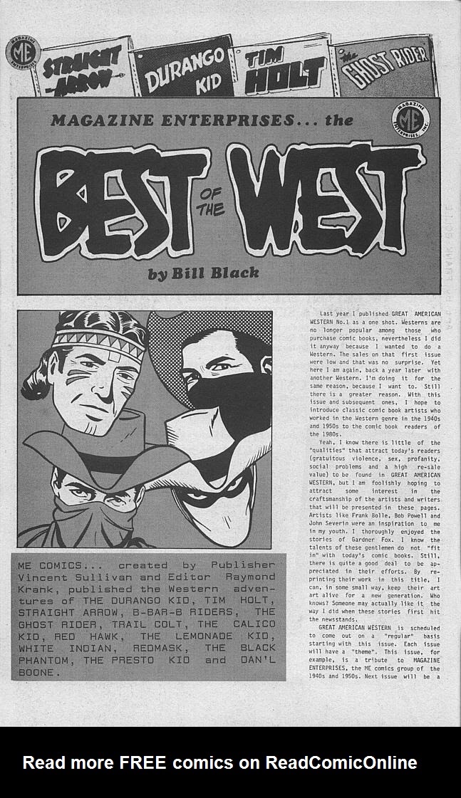 Read online Great American Western comic -  Issue #2 - 12